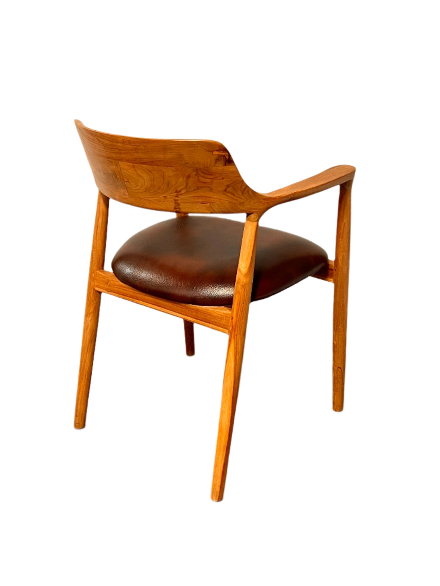 Leather Teakwood Arm Chair