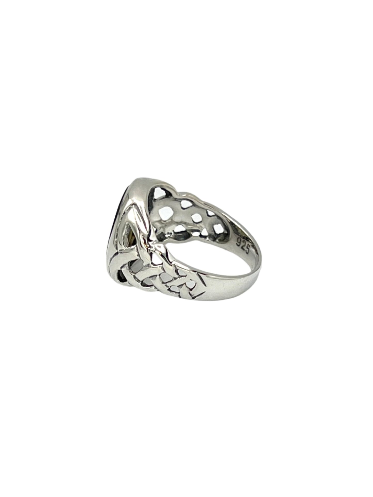 Sterling Silver Celtic Knot Gemstone Rings