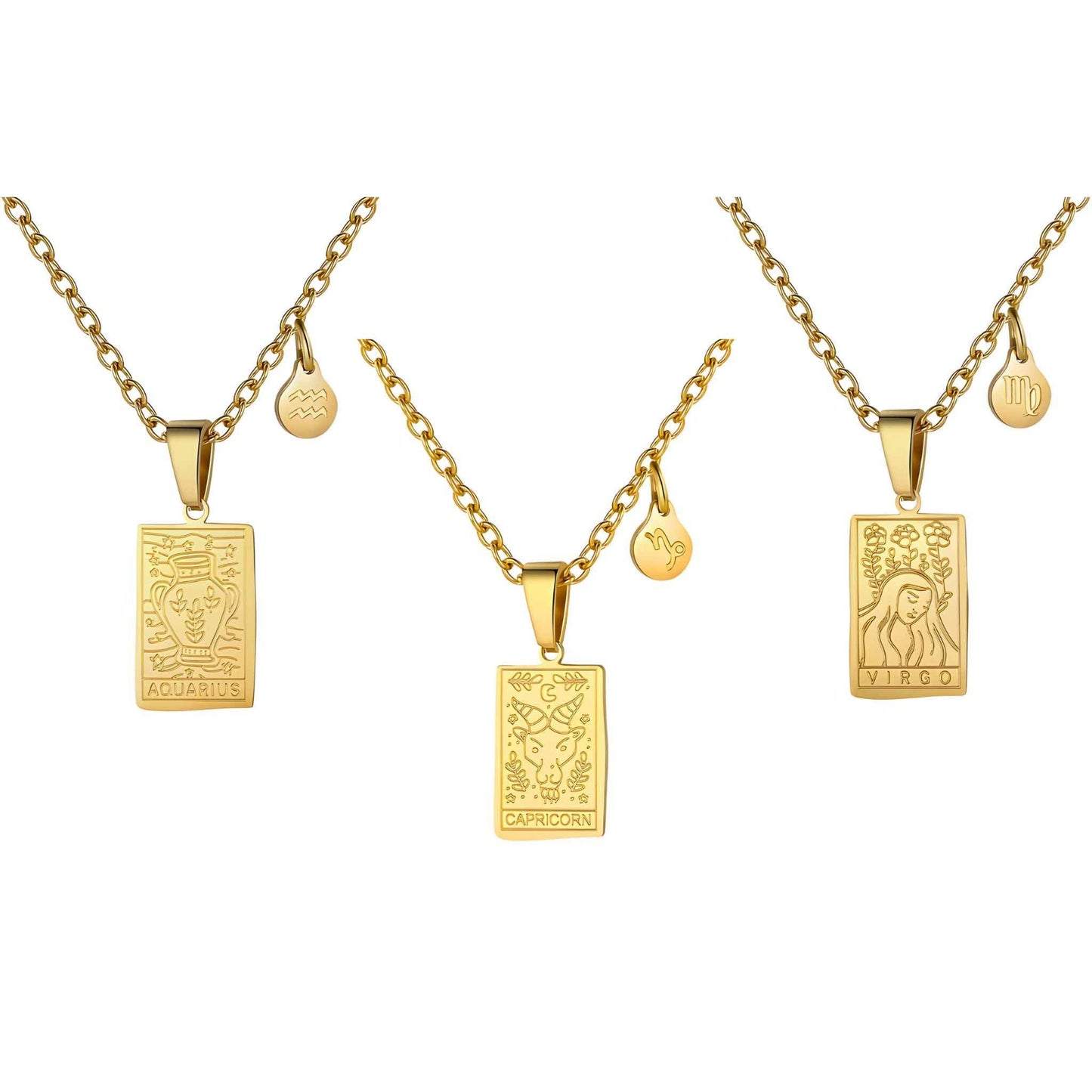 Zodiac Tarot Card & Astrology Necklace