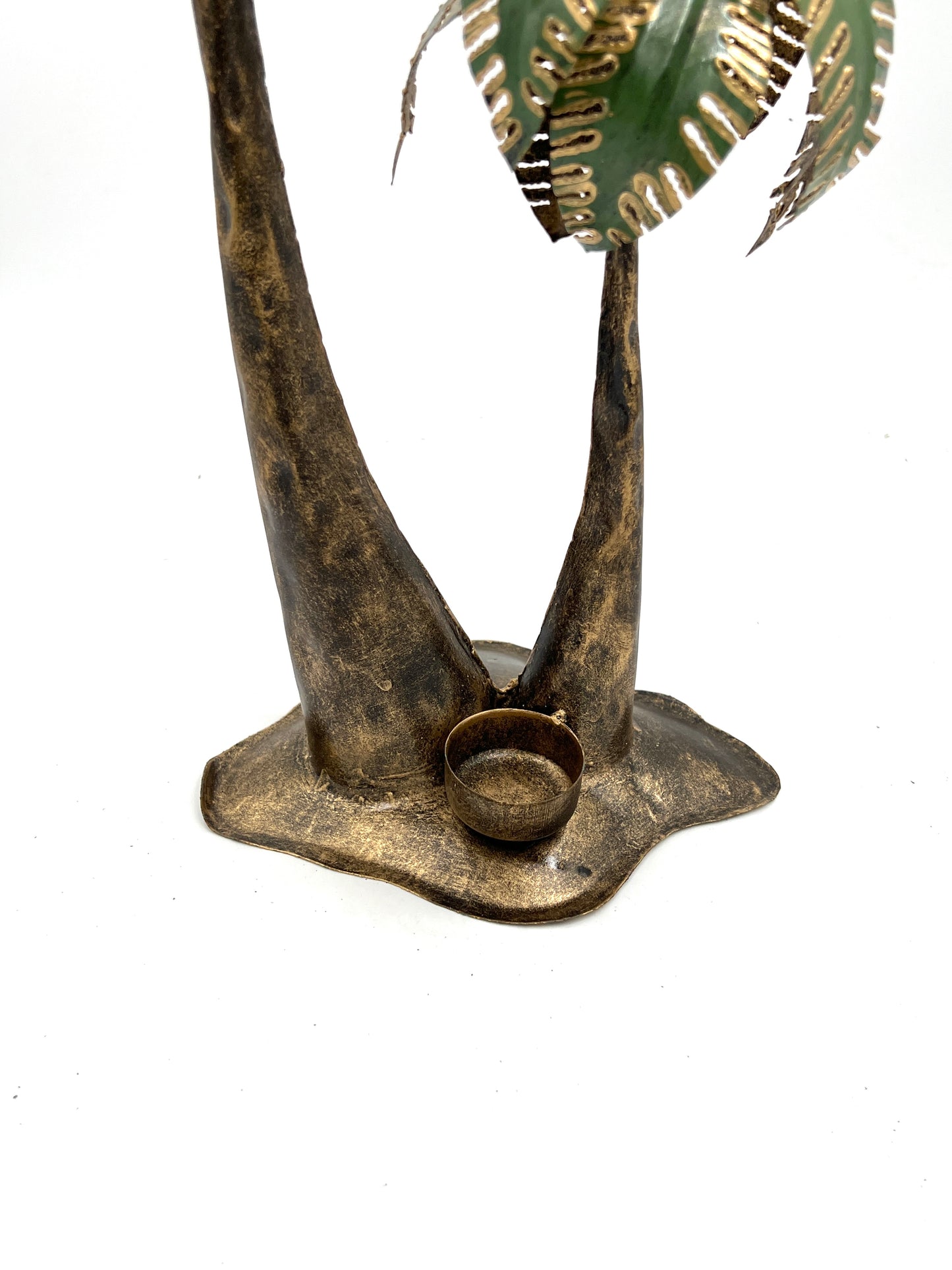 Metal Palm Tree Candle Holder