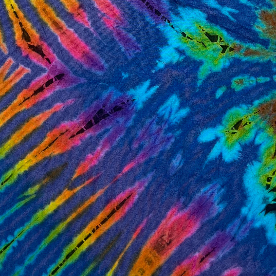 Tie Dyed Rayon Wide-Leg Pants