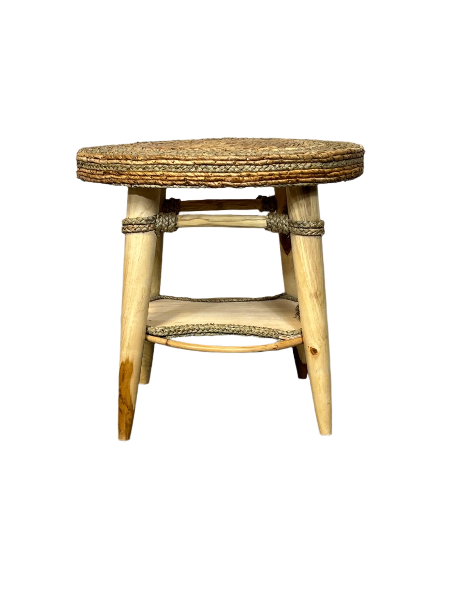 Teakwood & Banana Leaf Table & Stool Sets