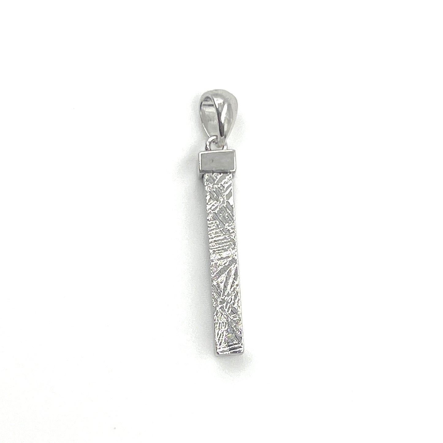 Sterling Silver Iron Meteorite Rectangle Pendants