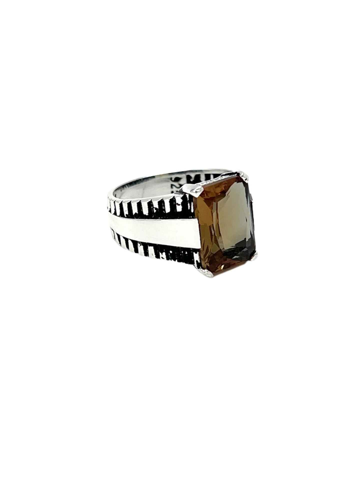 Silver Zultanite Faceted Ring