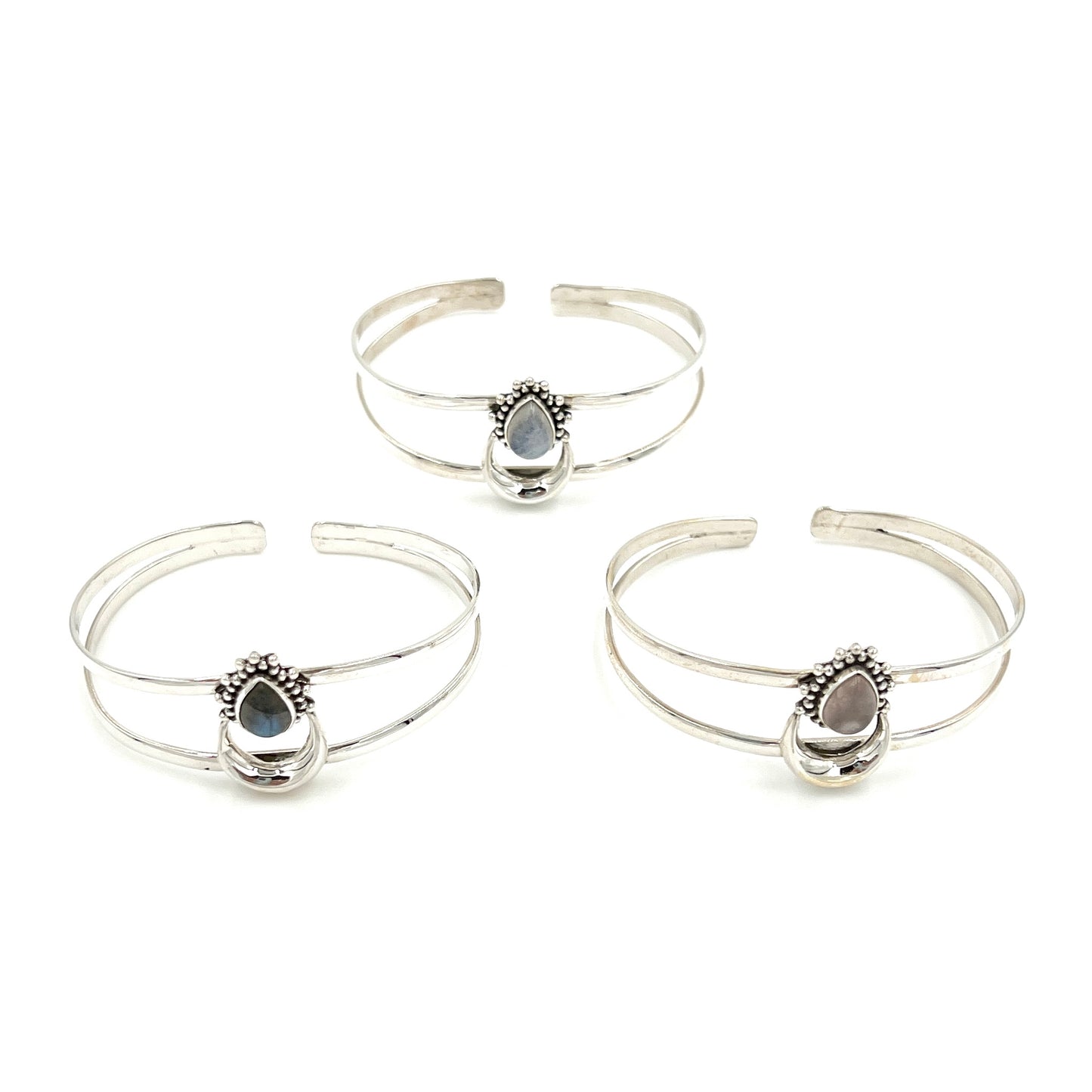 Crescent Moon Gemstone Bracelets