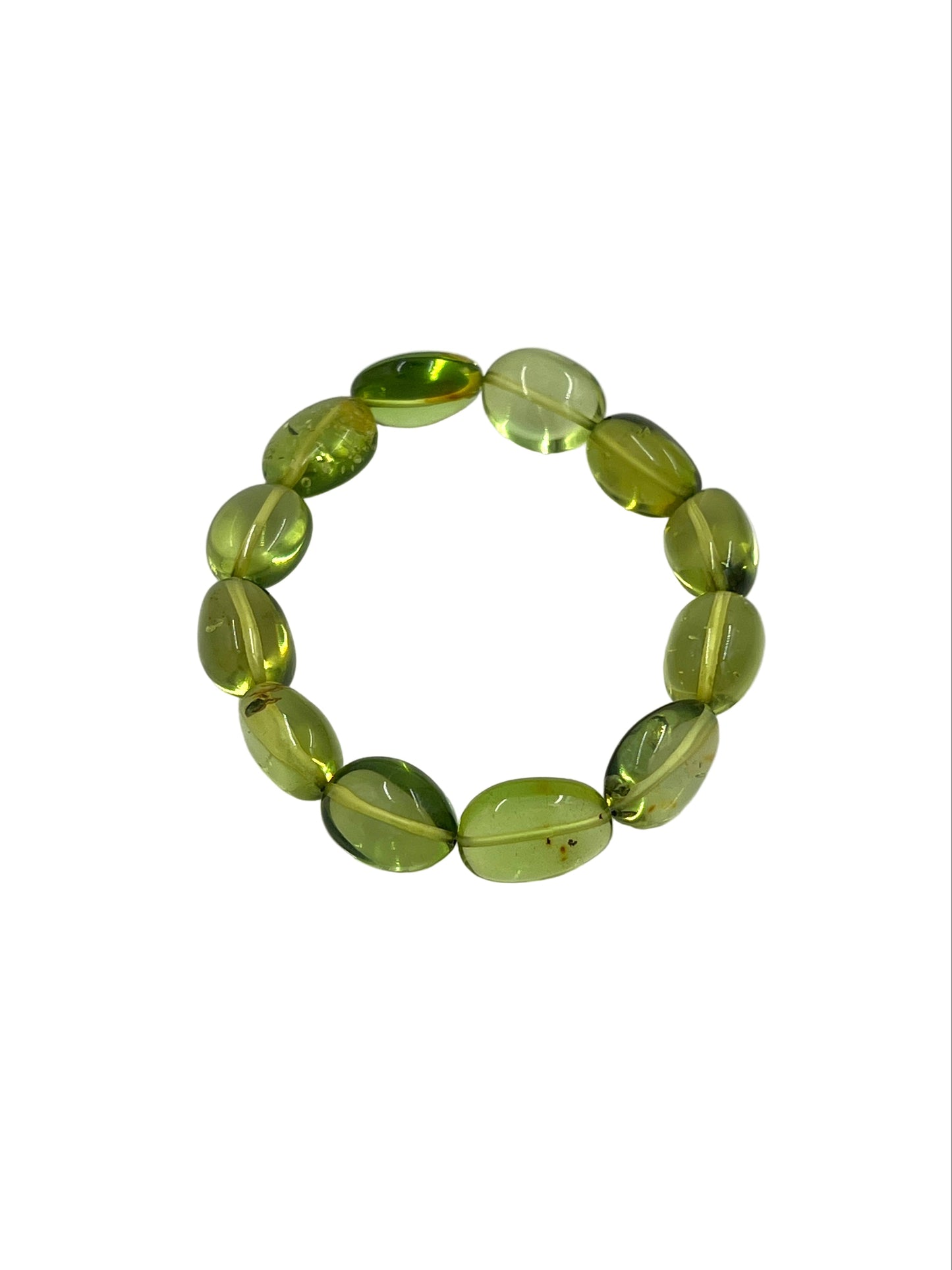 Green Amber Beaded Bracelets