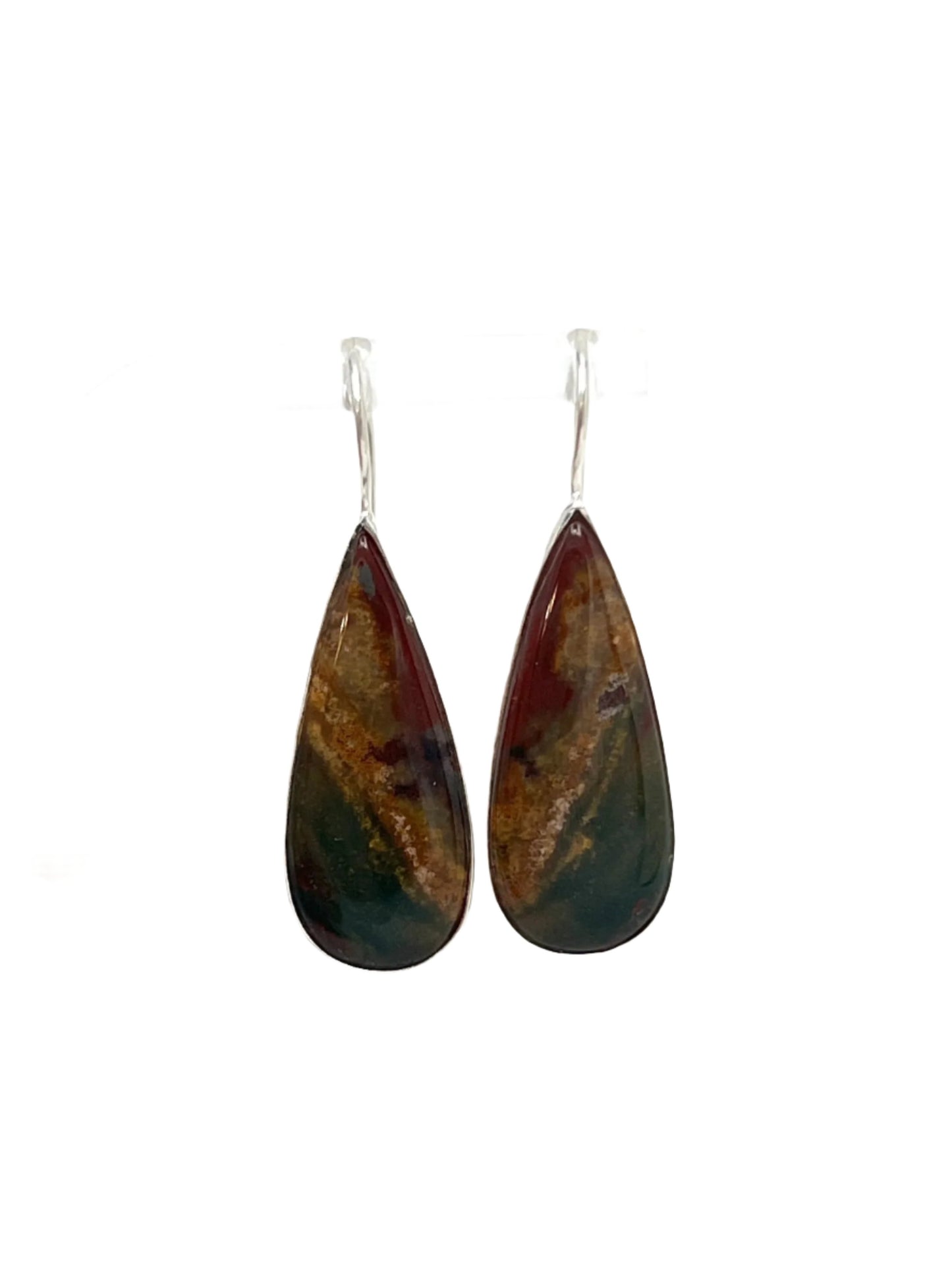 Sterling Silver Ocean Jasper Earrings