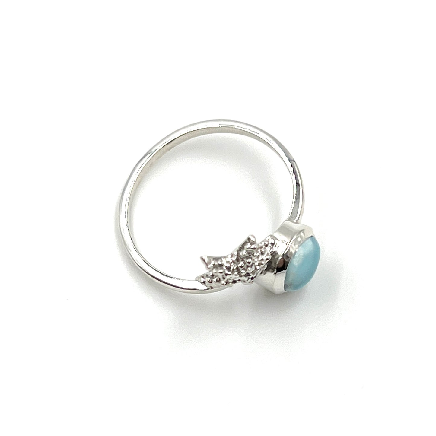 Sterling Silver Larimar Starfish Ring
