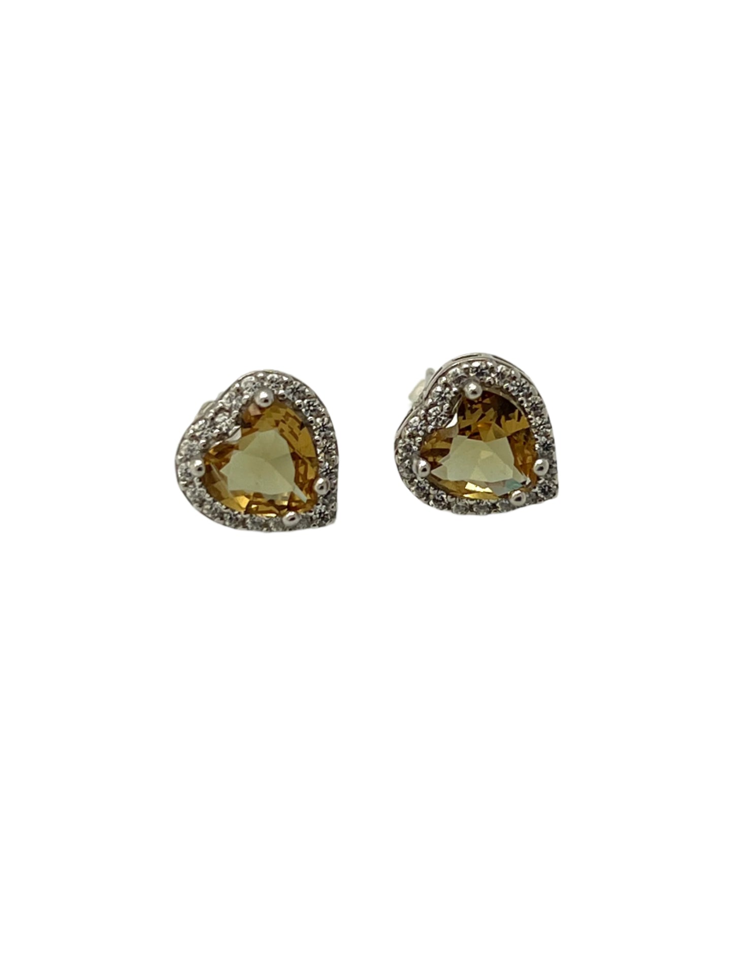 Silver Zultanite Heart Studs