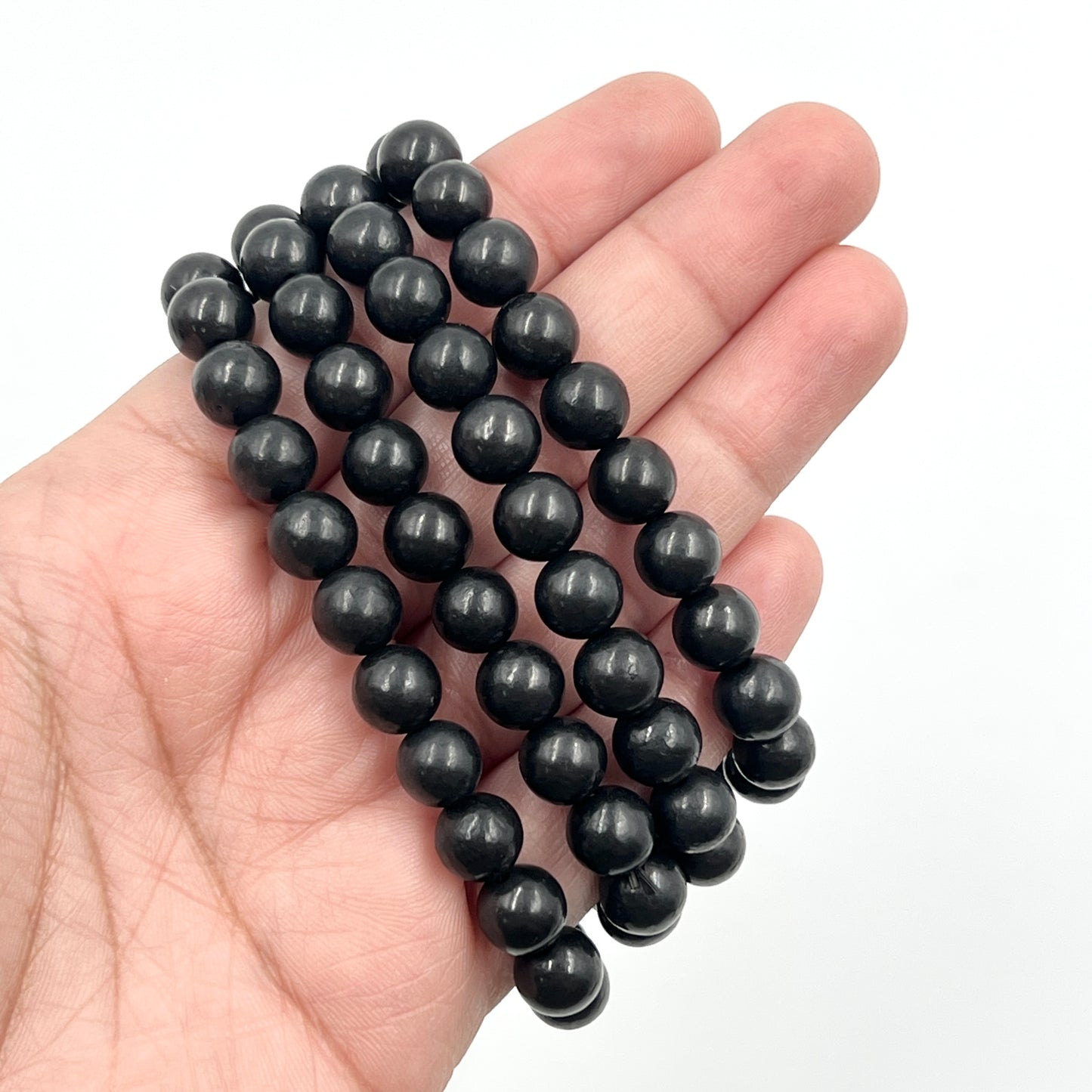 Matte Shungite Stretchy Bracelets