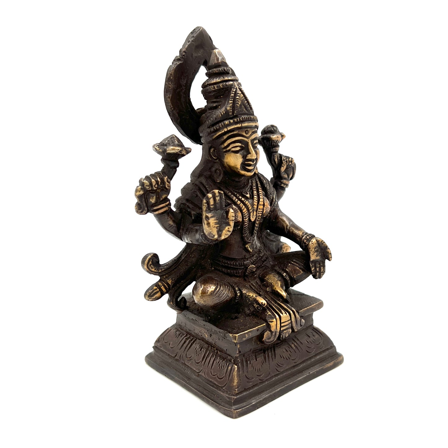 Hand Finished Brass Laxmi Statue