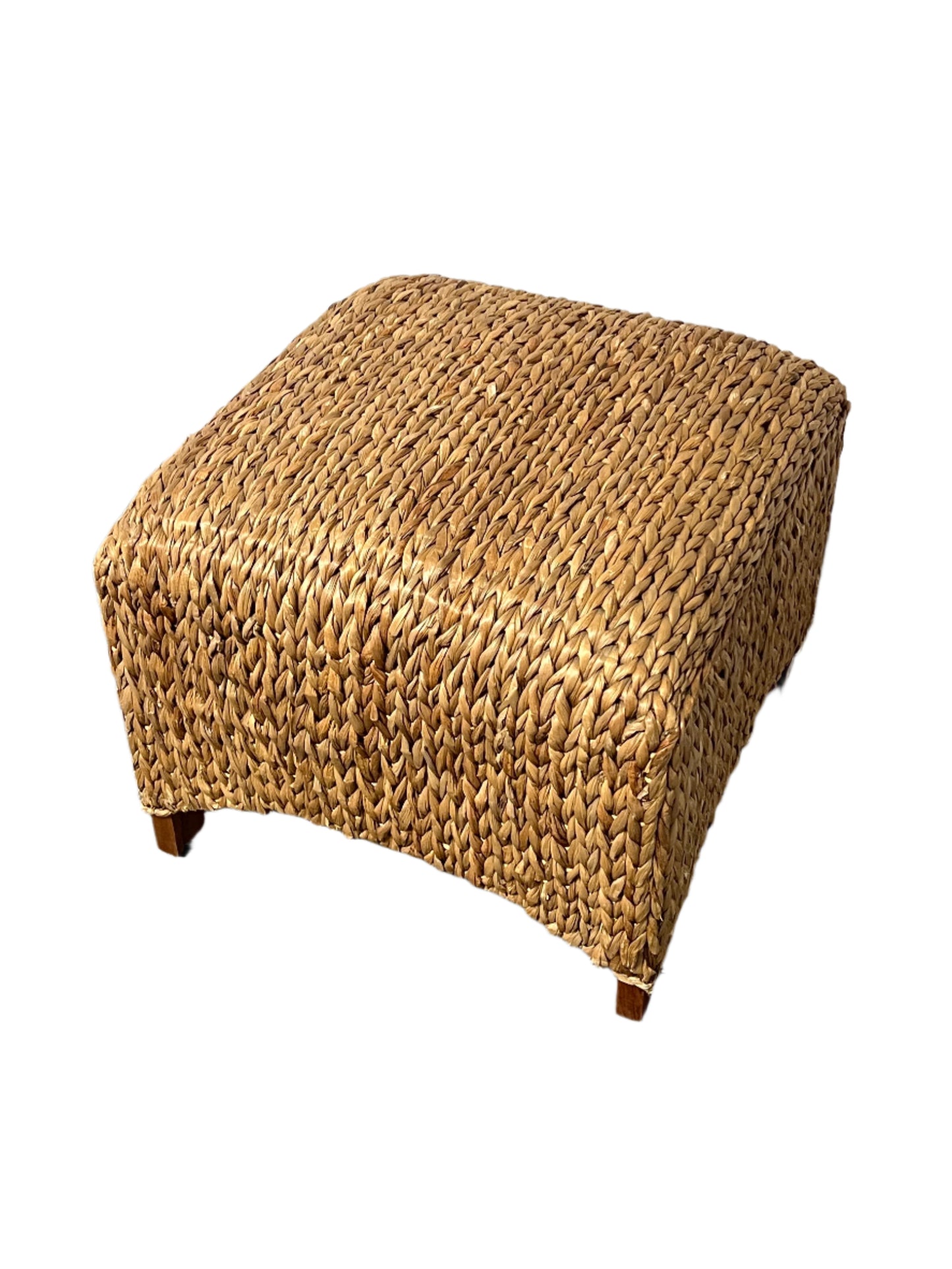 Teakwood & Water Hyacinth Ottoman