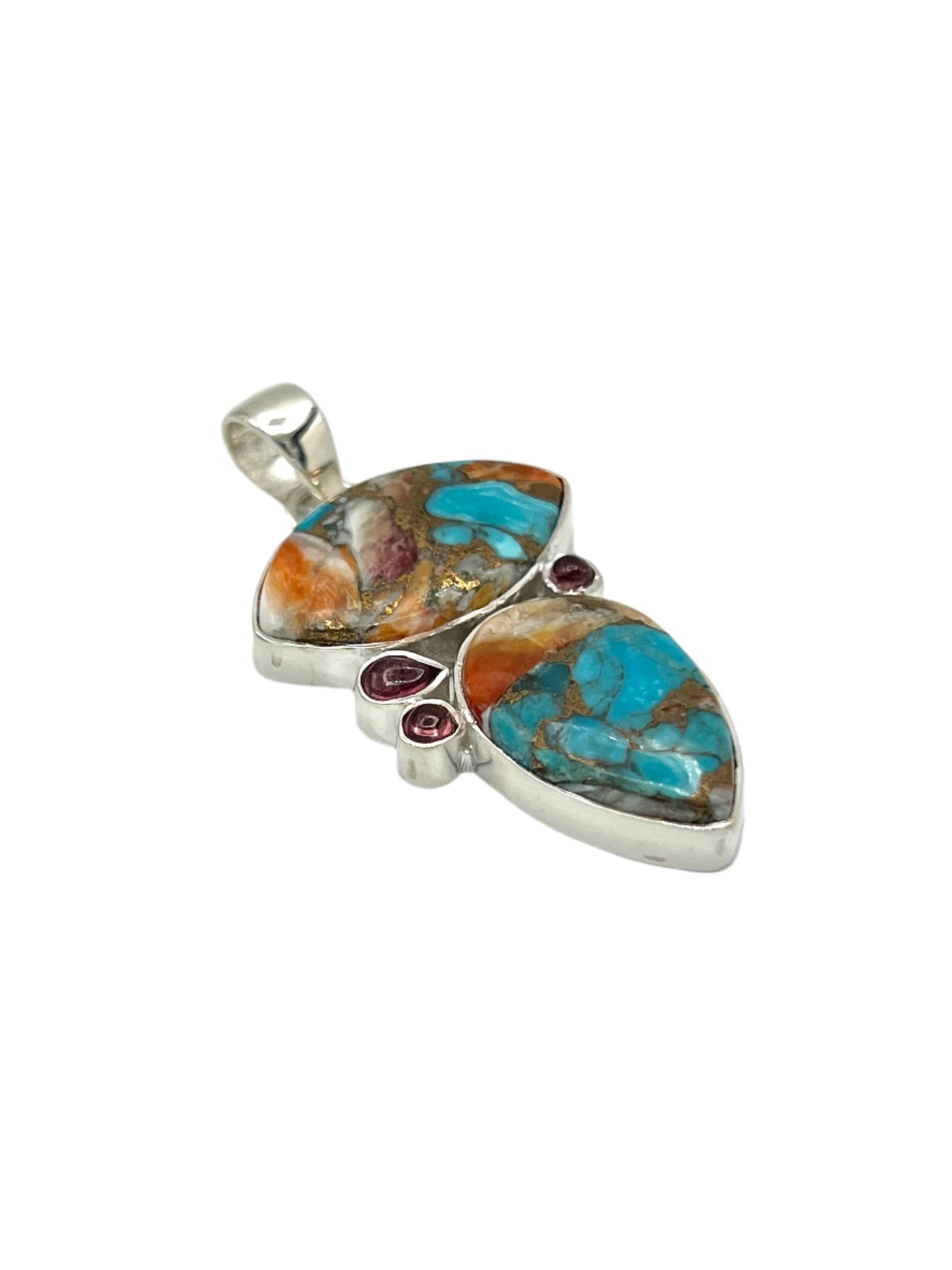 Spiny Oyster Shell Turquoise Pendants
