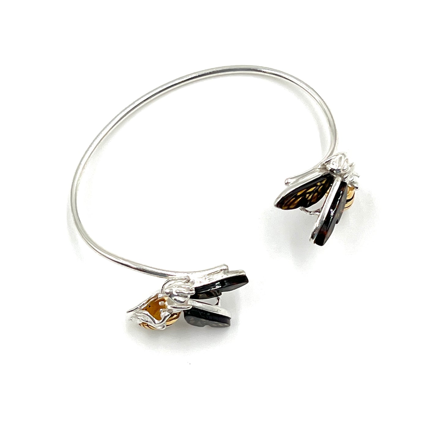 Sterling Silver Amber Queen Bee Cuff