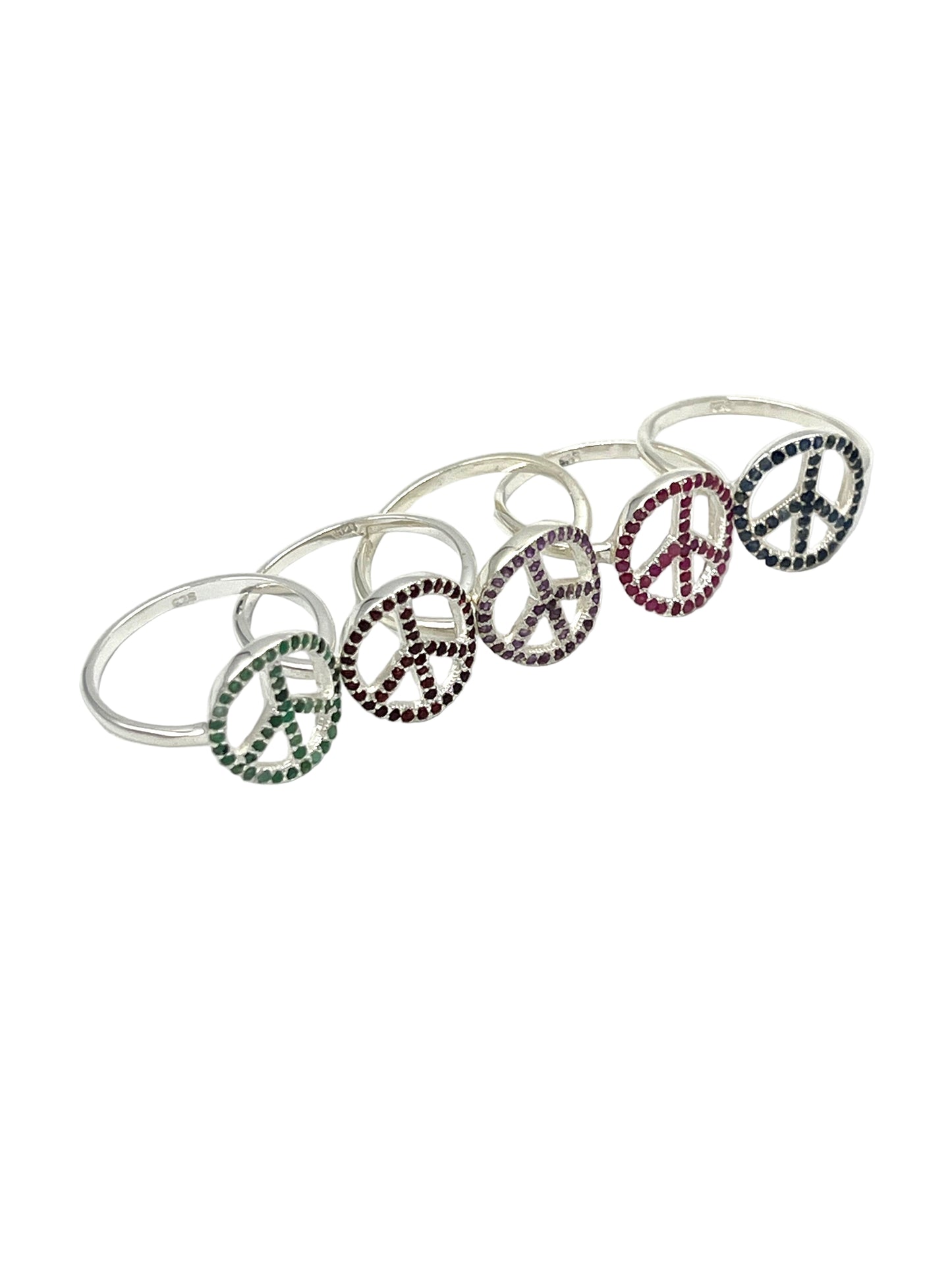 Gemstone Peace Ring