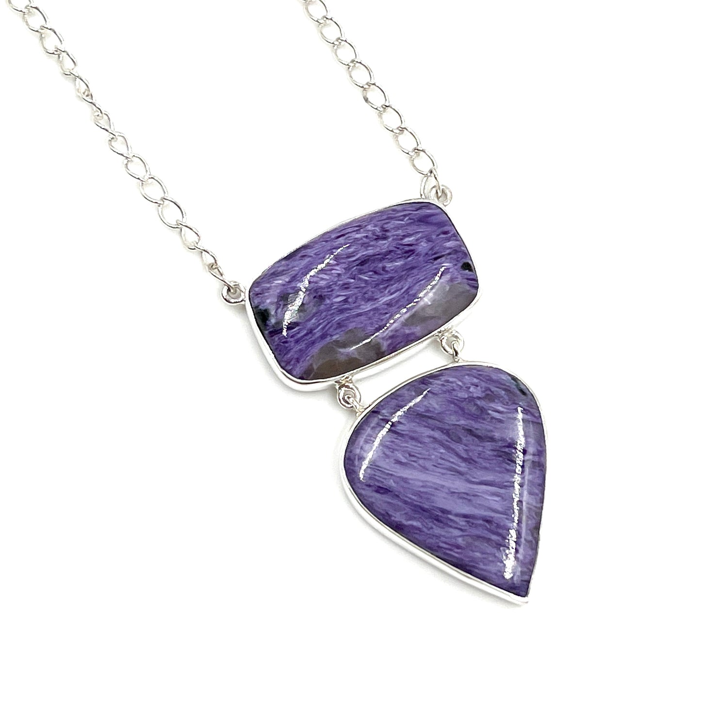 Sterling Silver Charoite Necklaces