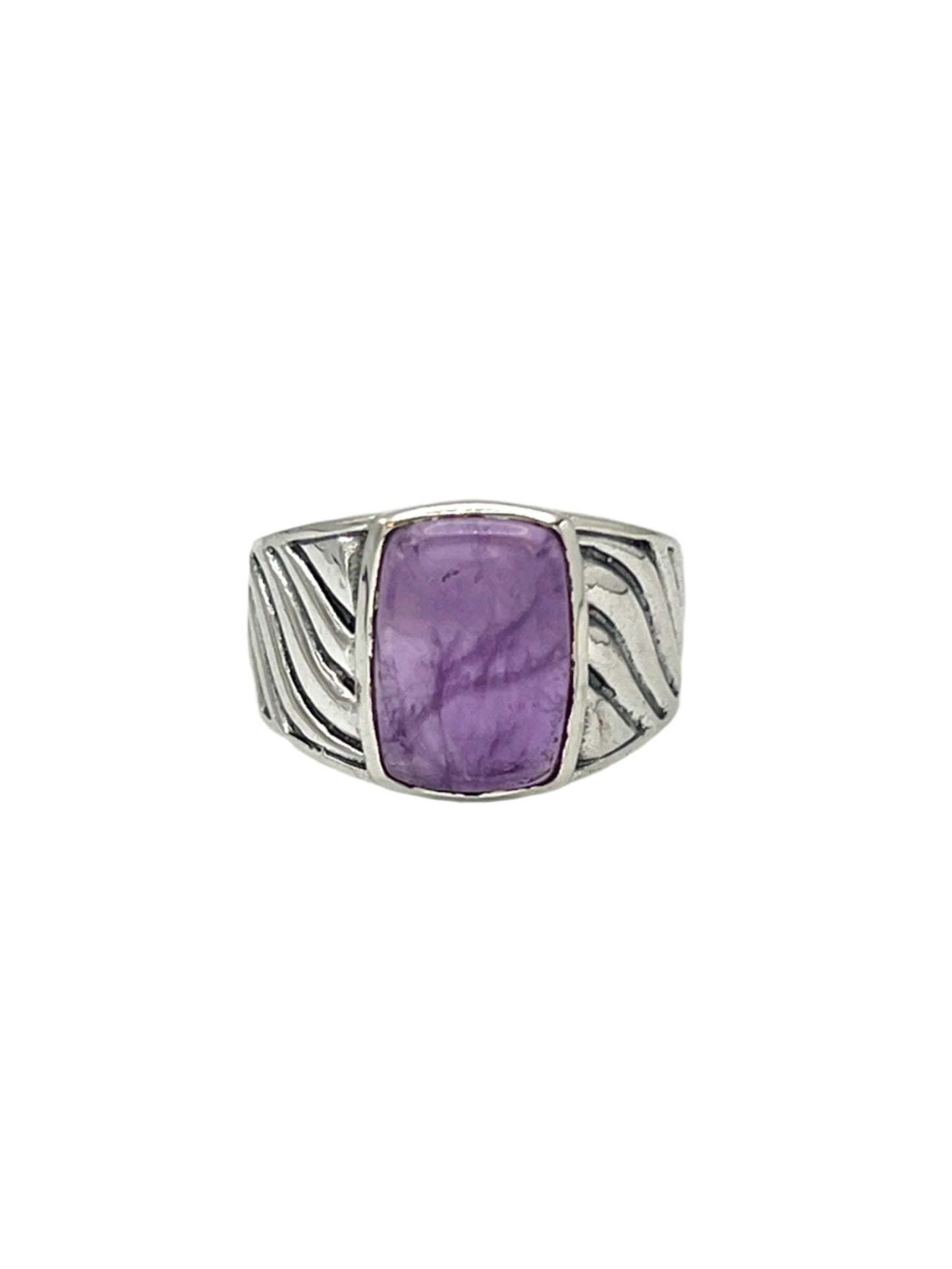 Sterling Silver Gemstone Wave Design Rings