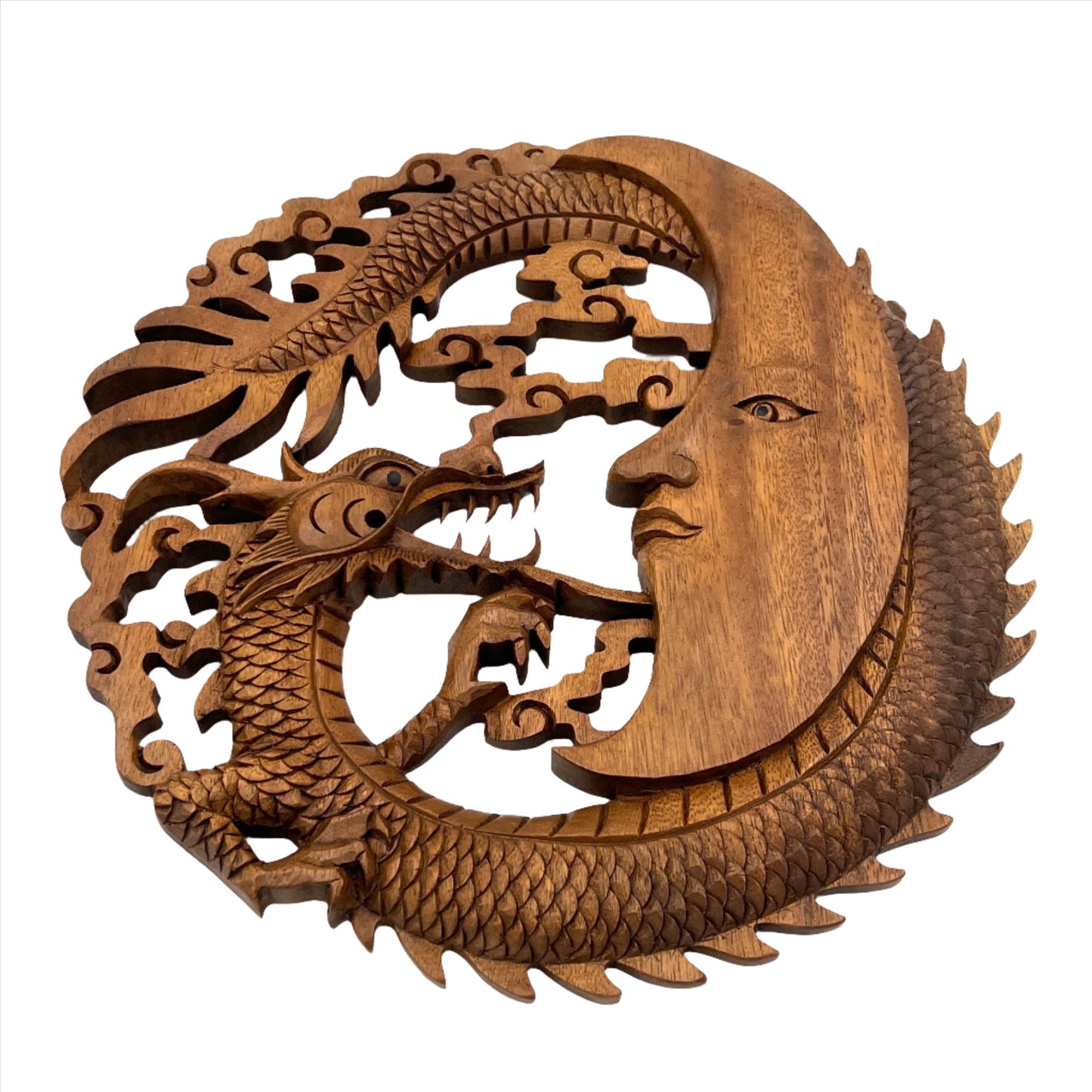 Dragon Moon Panel Carving