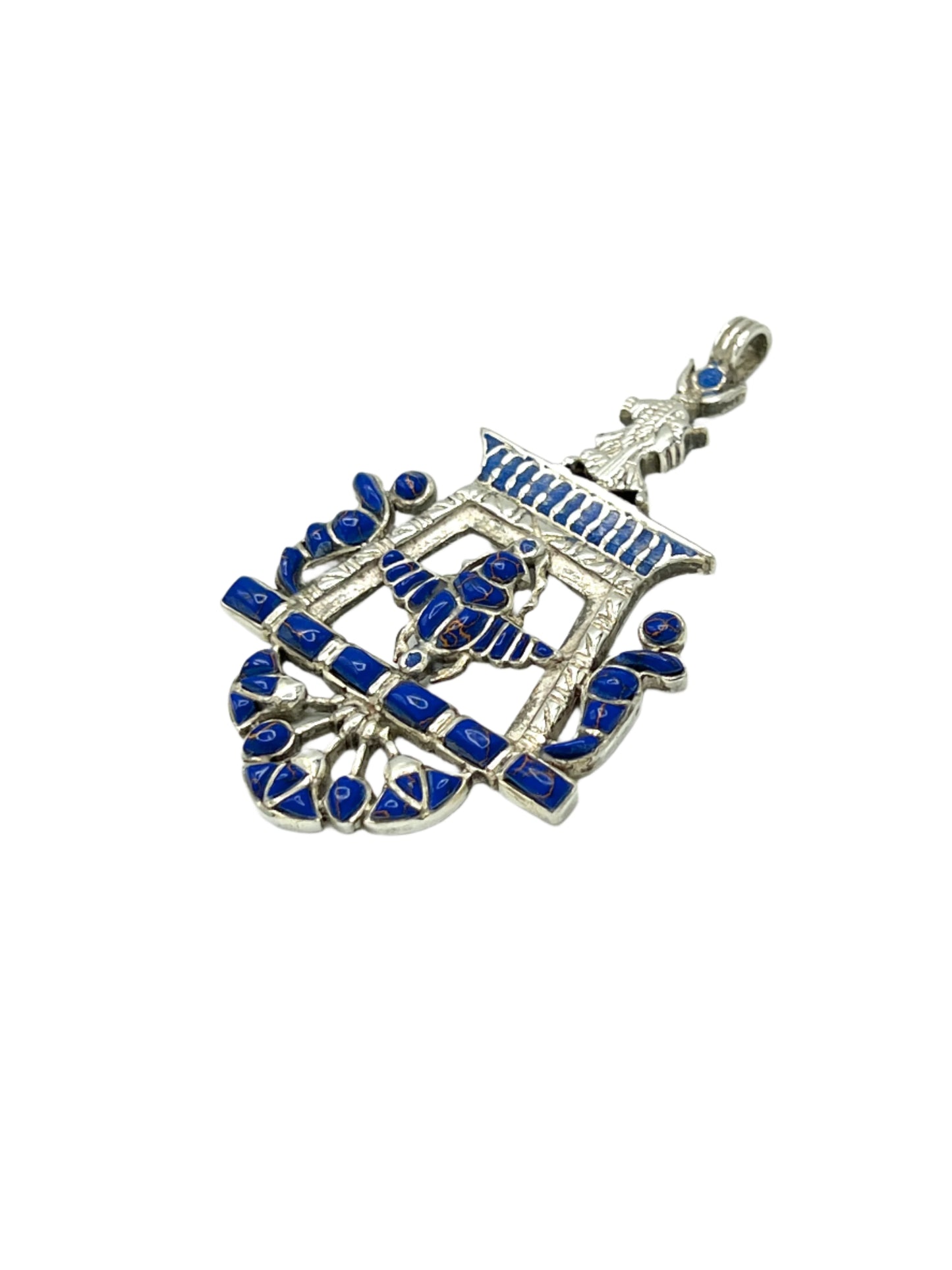 Silver Scarab Temple Pendants
