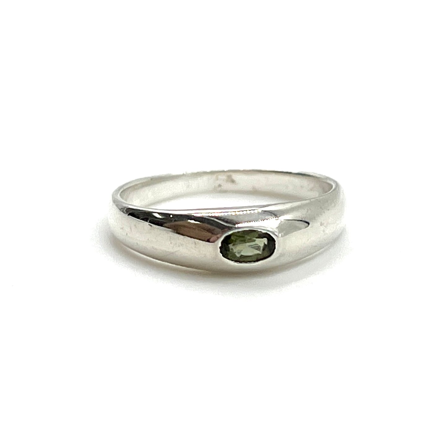 Sterling Silver Moldavite Ring