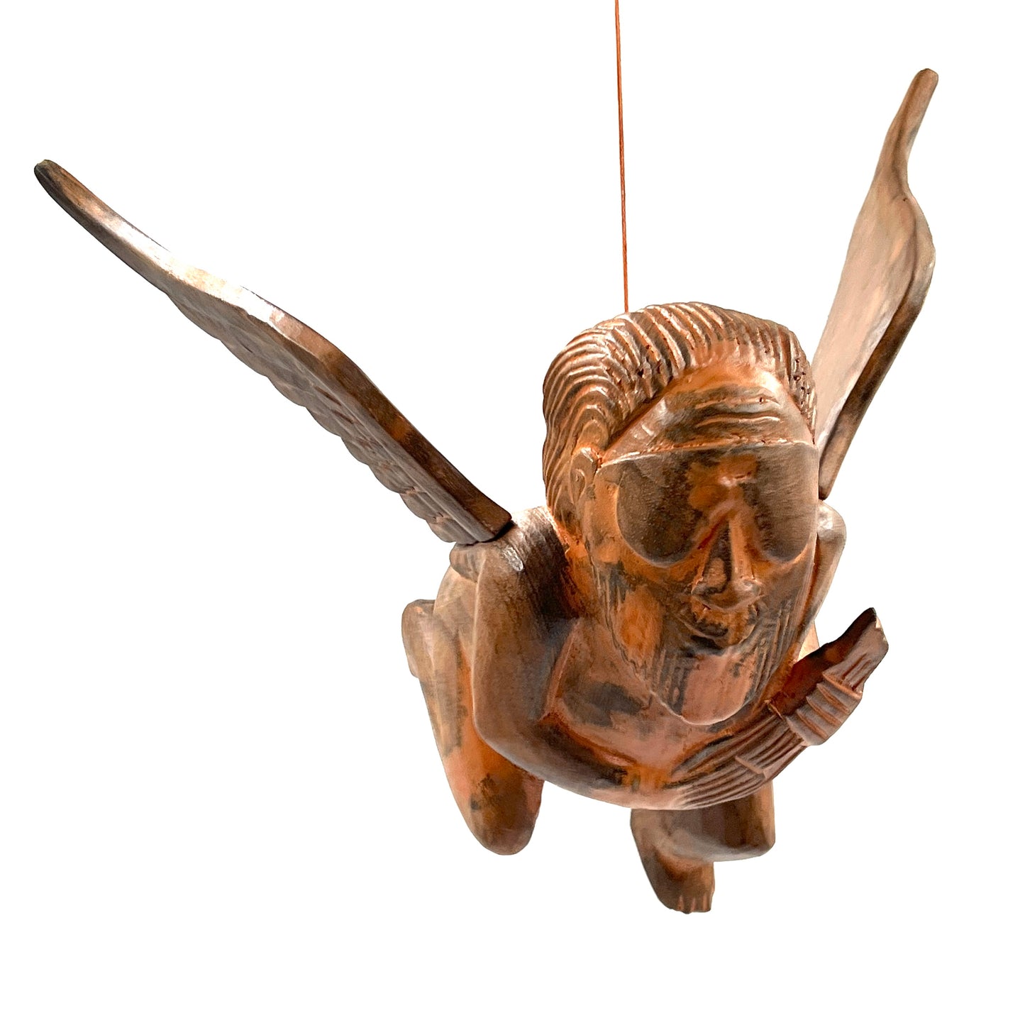 Flying Jerry with Guitar Hand Carved Wooden