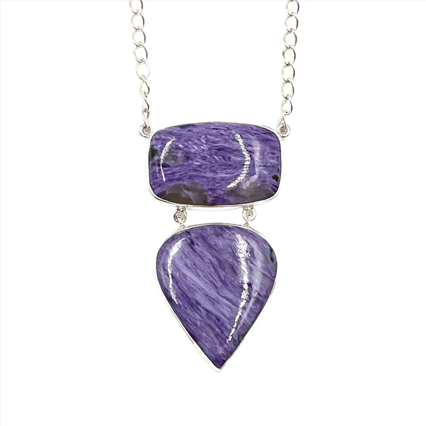 Sterling Silver Charoite Necklaces