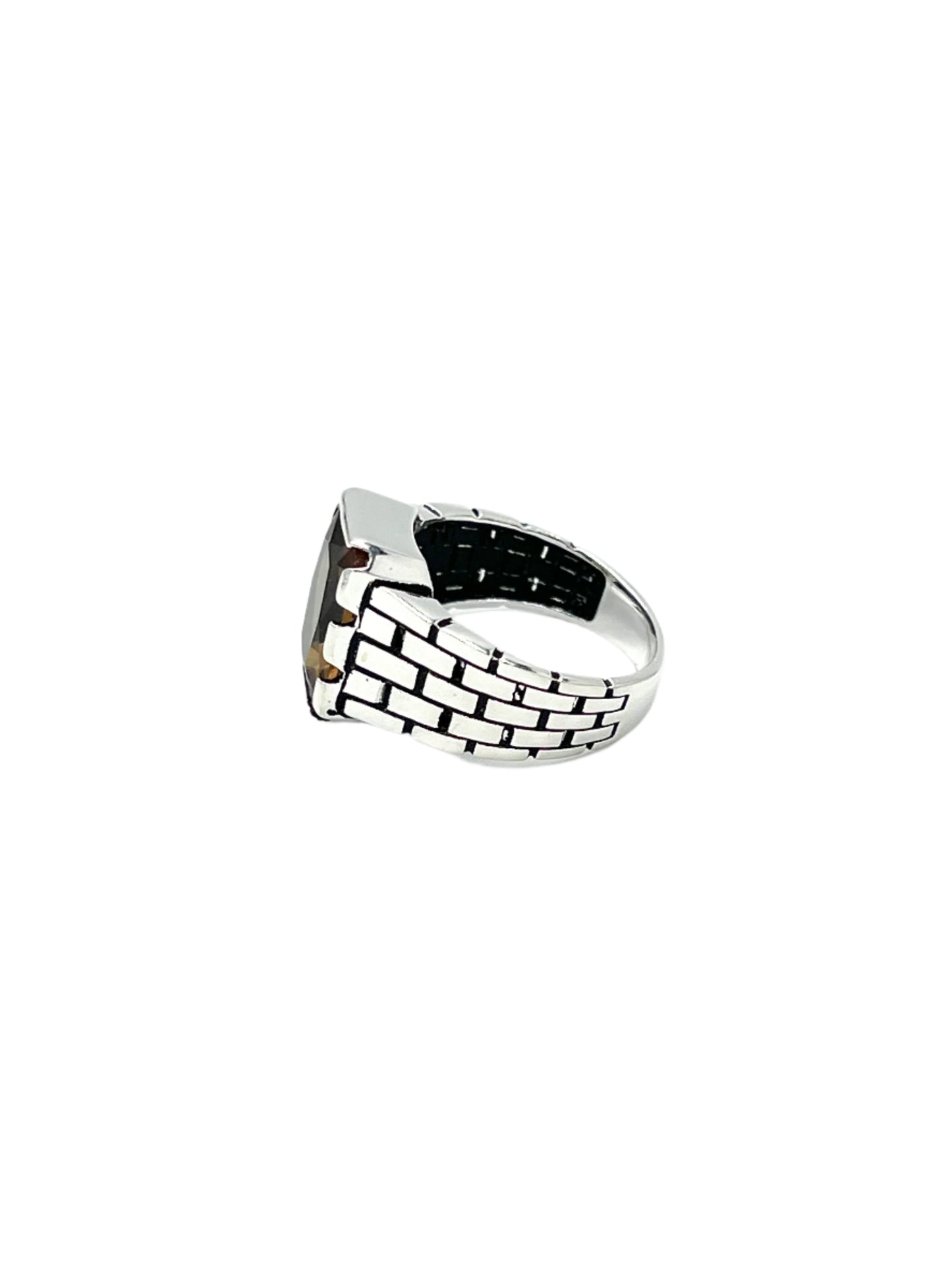 Silver Zultanite Brick Ring
