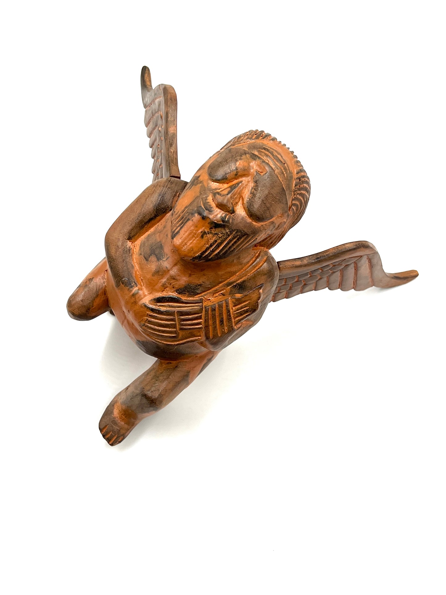 Flying Jerry with Guitar Hand Carved Wooden