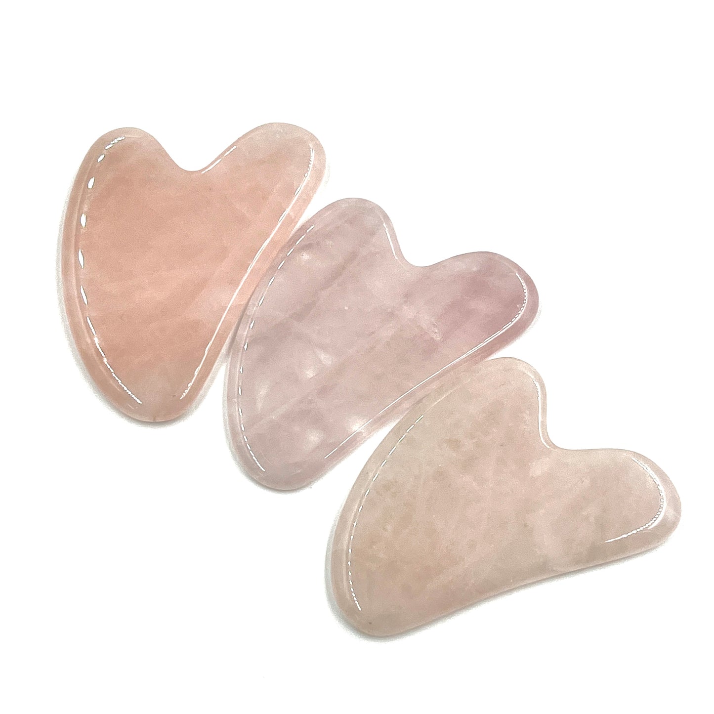 Rose Quartz Guasha Massage Stones
