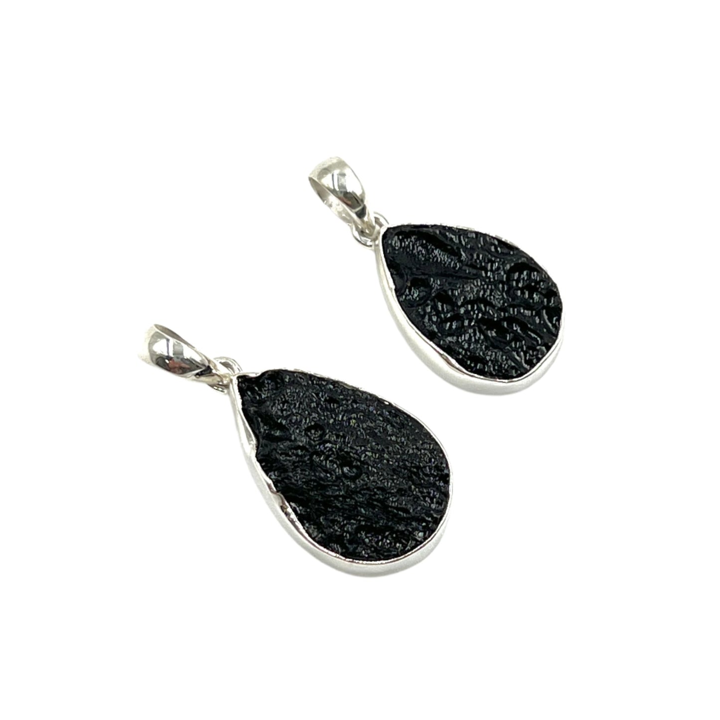 Tektite Teardrop Pendants