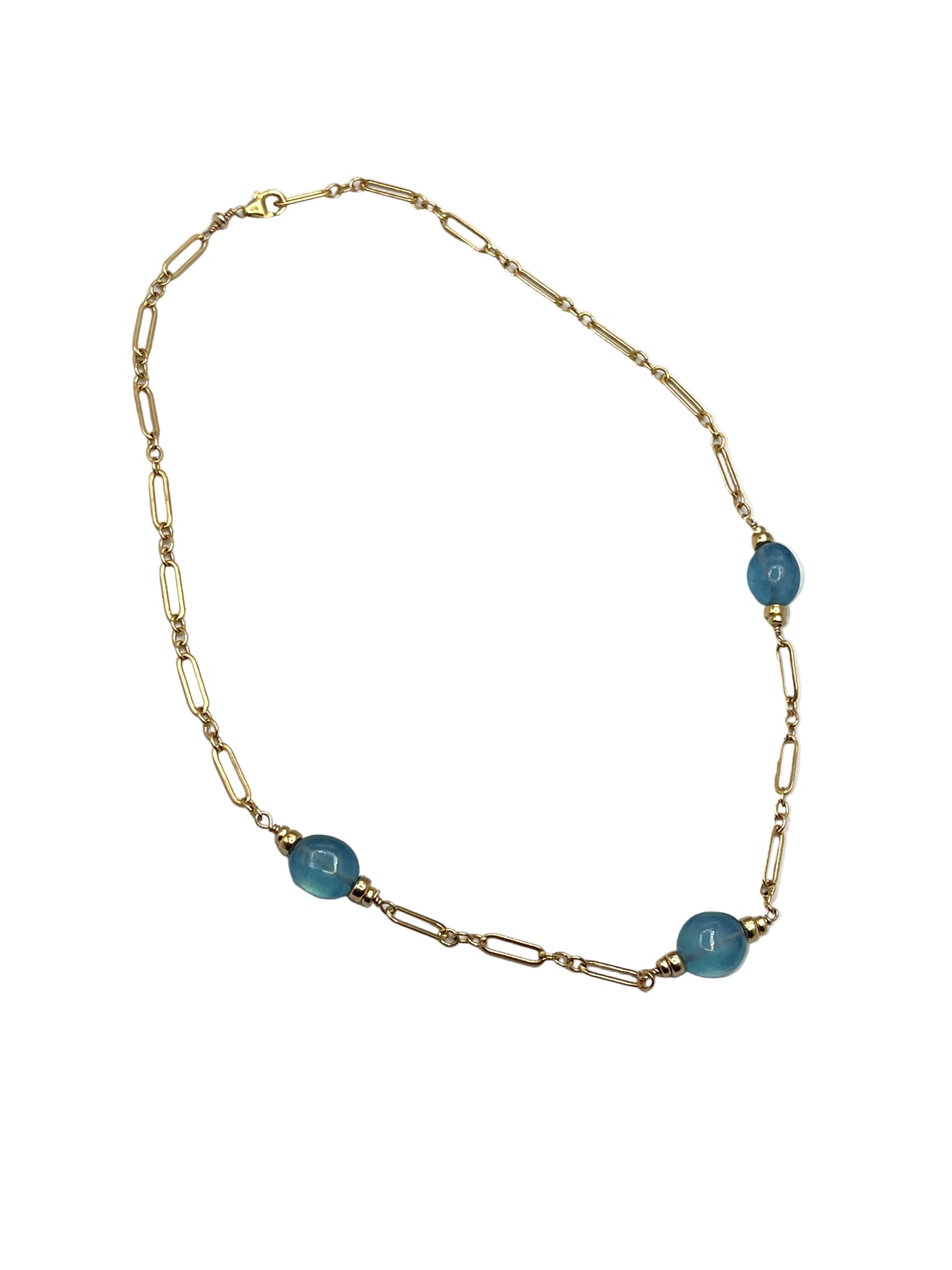 Aquamarine Gold Filled Necklace