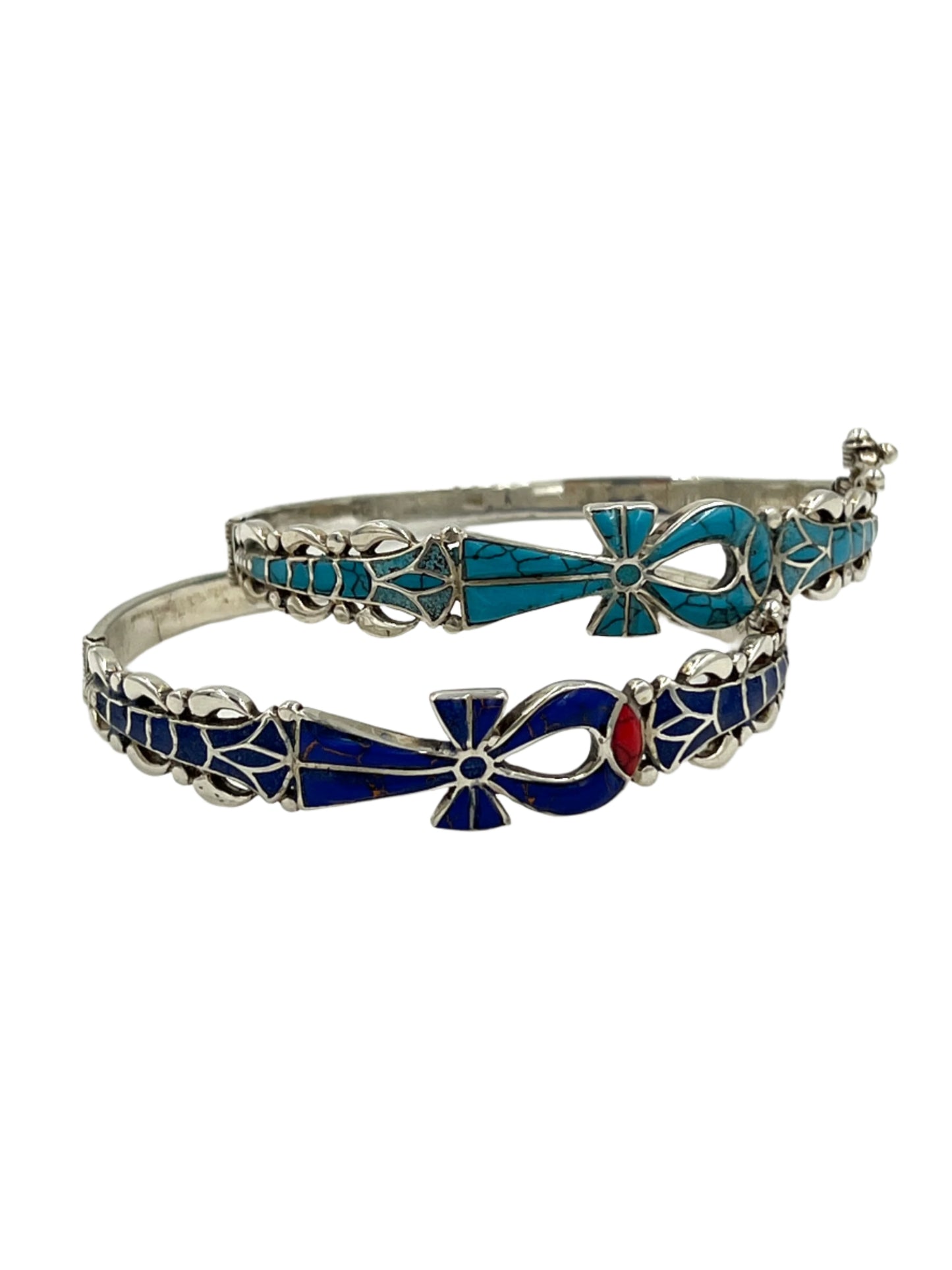 Large Silver Ankh Bracelet