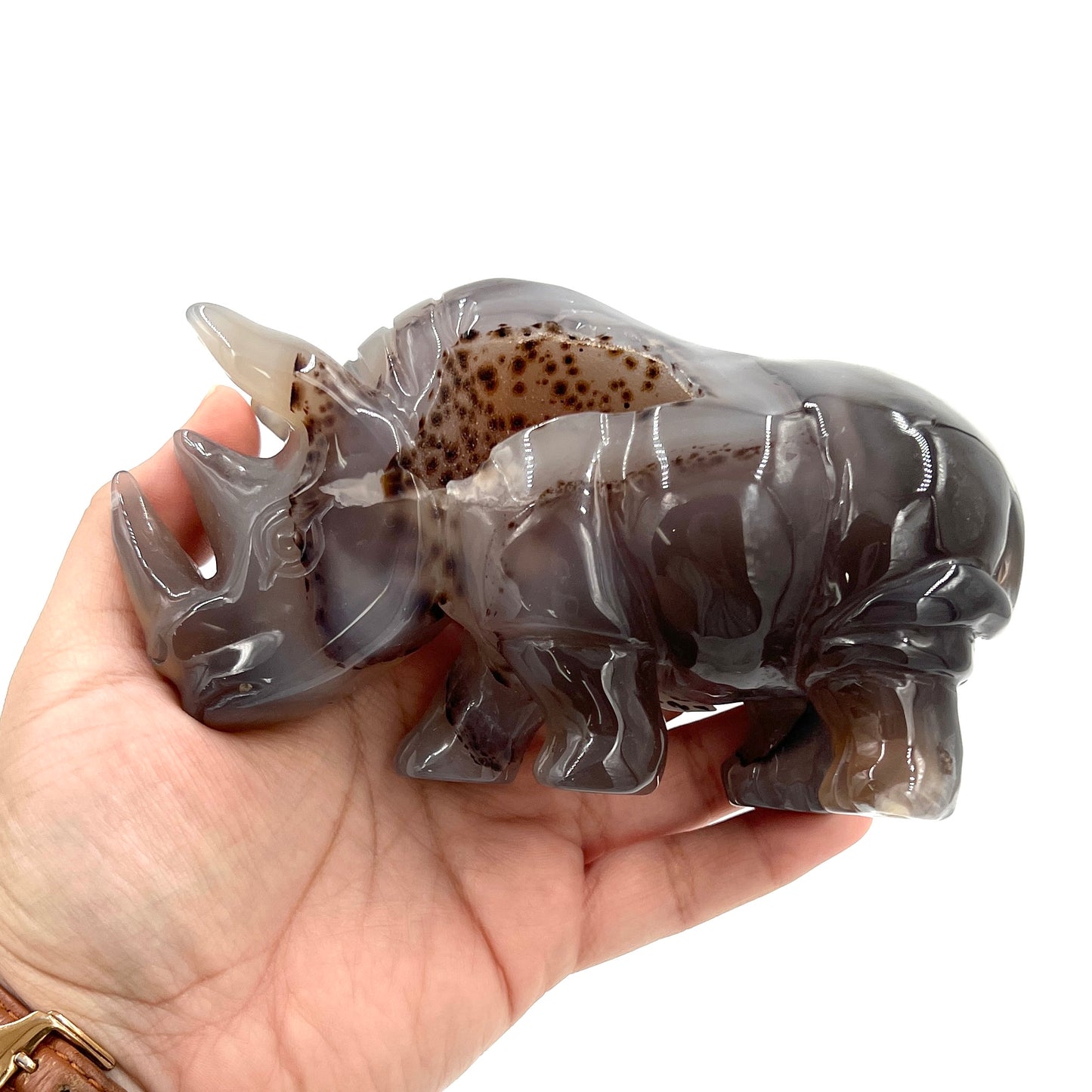 Druzy Agate Rhino