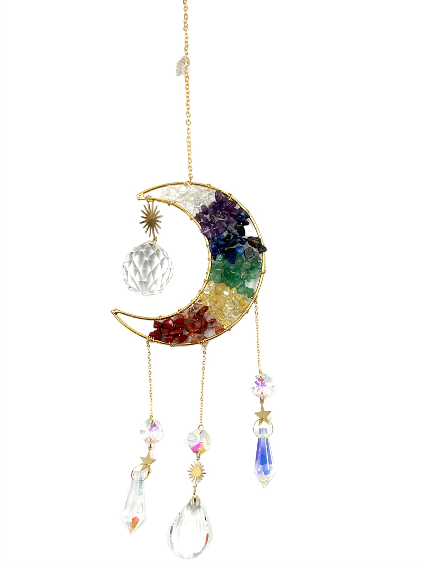 Crystal Crescent Moon Sun Catcher