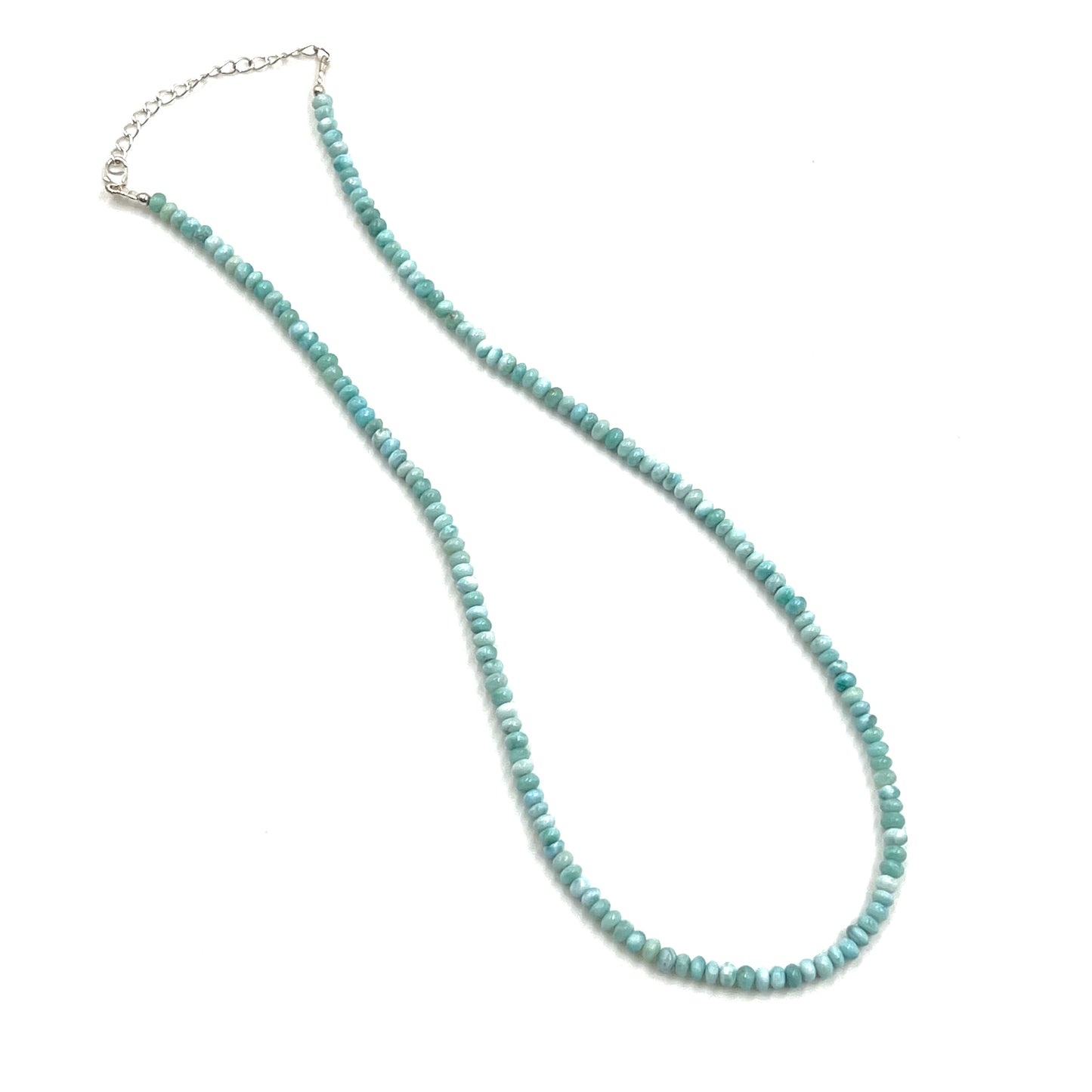 Sterling Silver Beaded Larimar Necklaces
