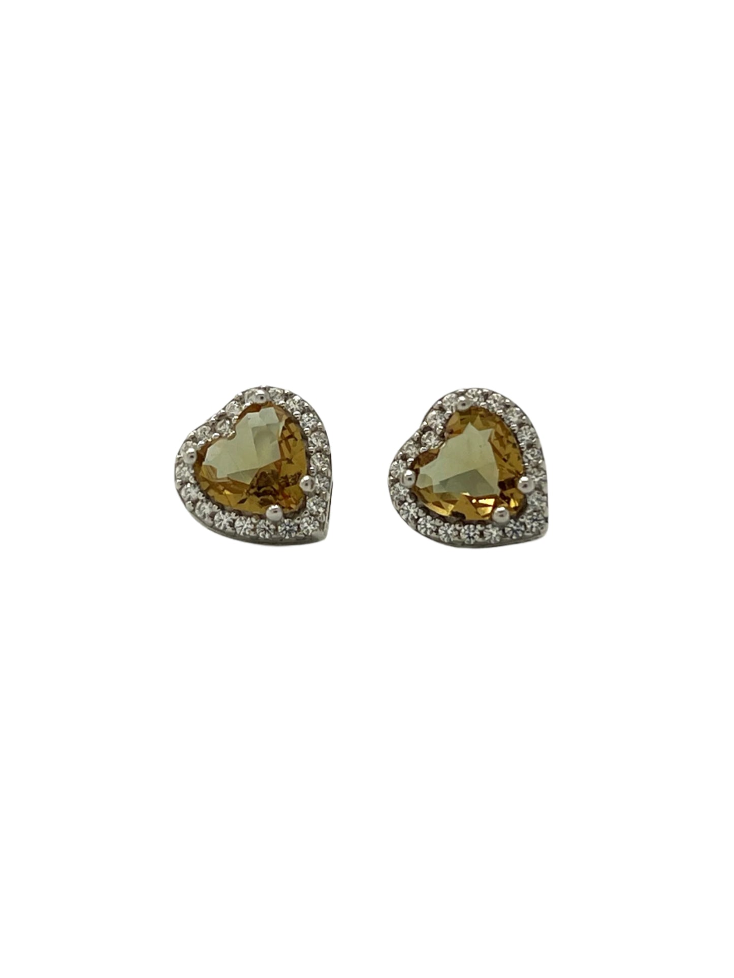 Silver Zultanite Heart Studs