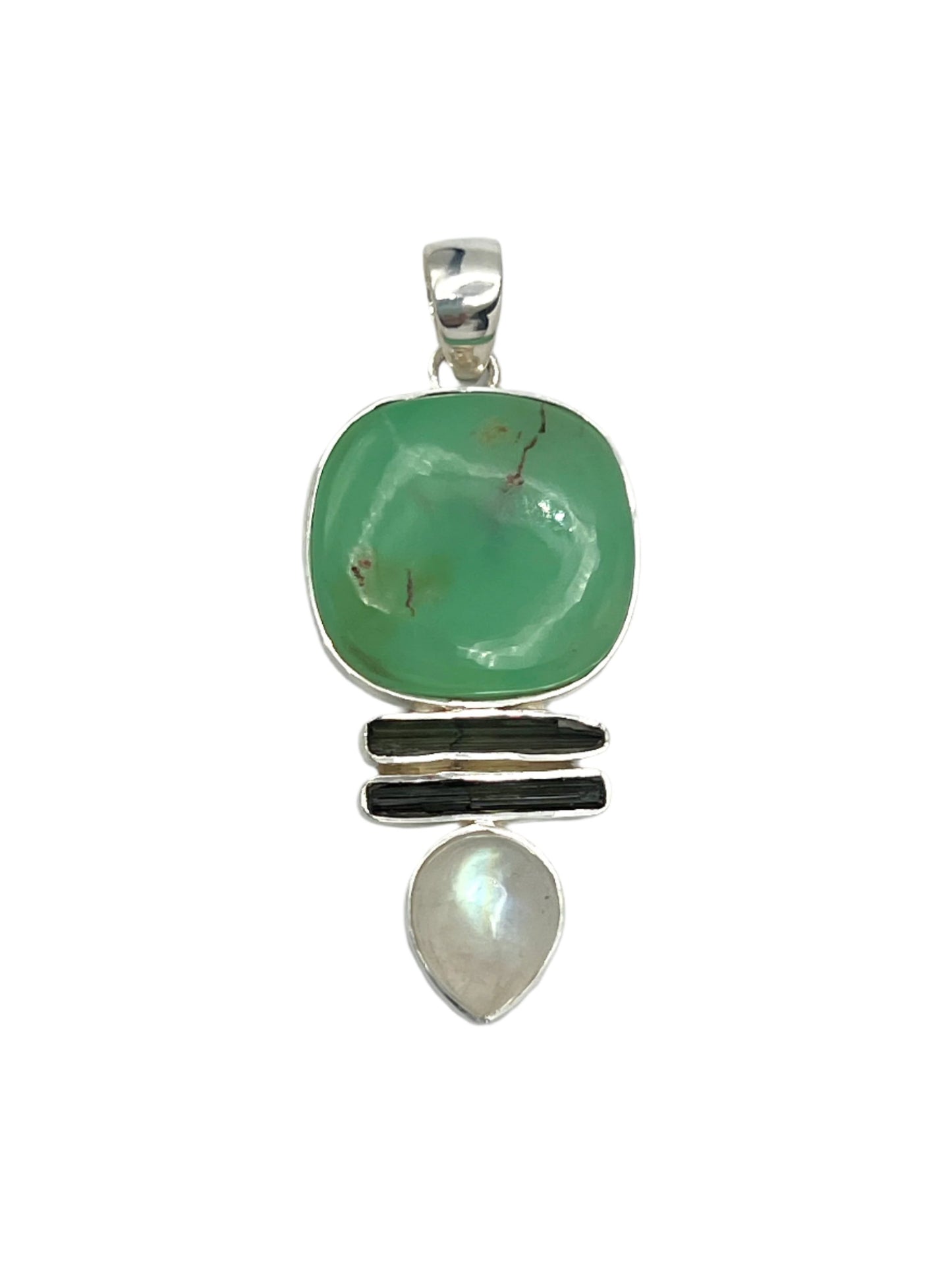 Sterling Silver Chrysoprase Pendants