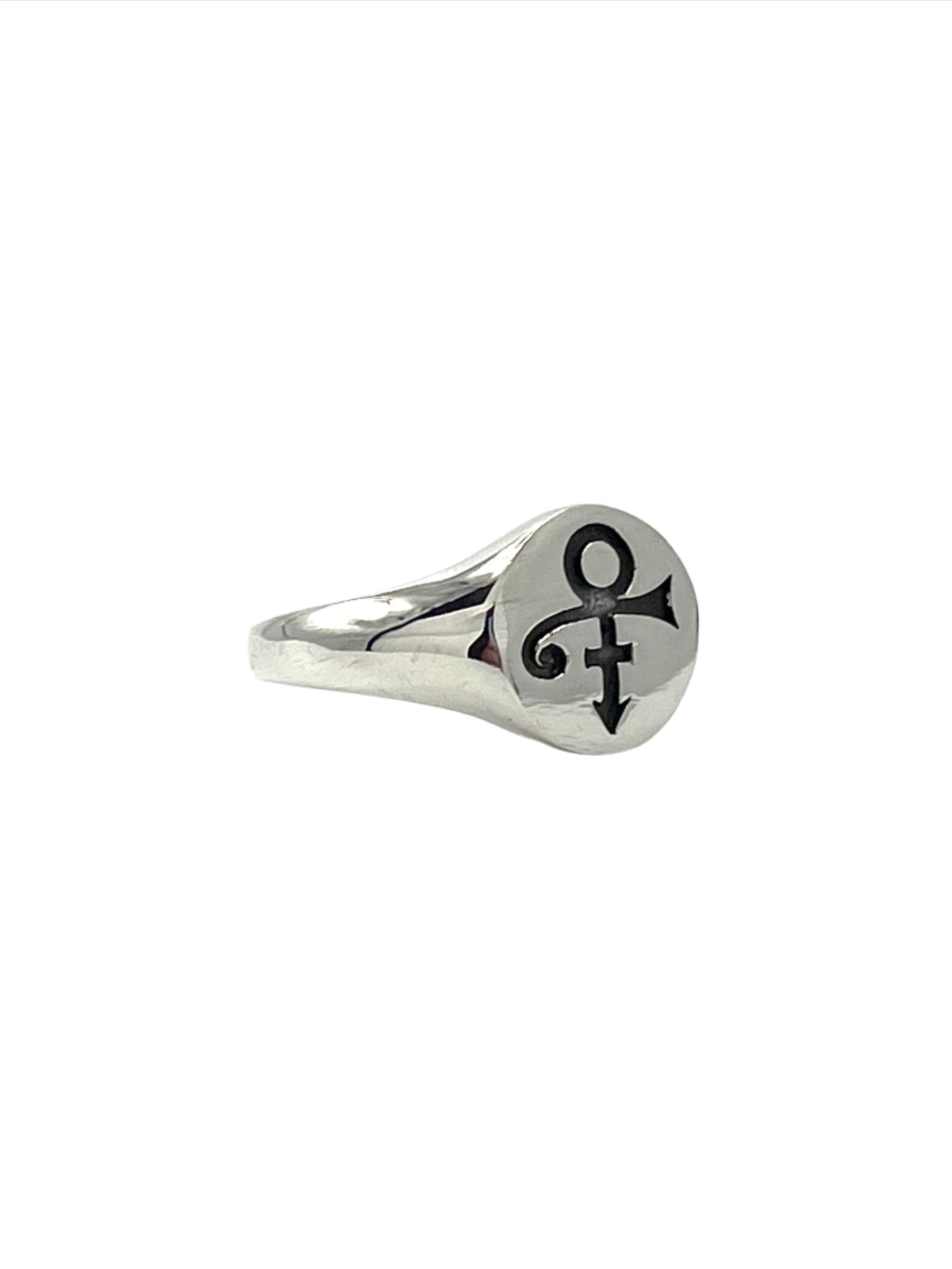 Sterling Silver Prince Love Symbol Signet Ring