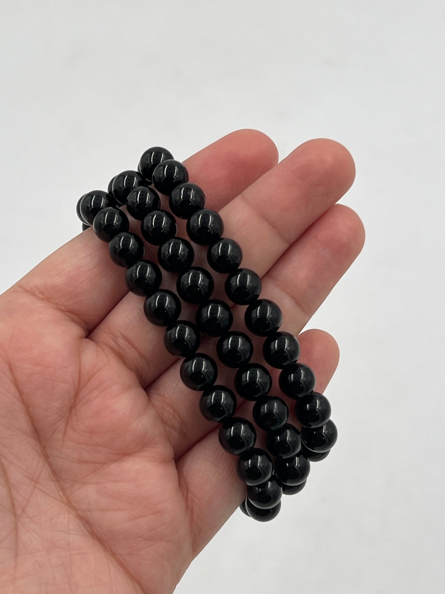 Black Tourmaline Stretchy Bracelet