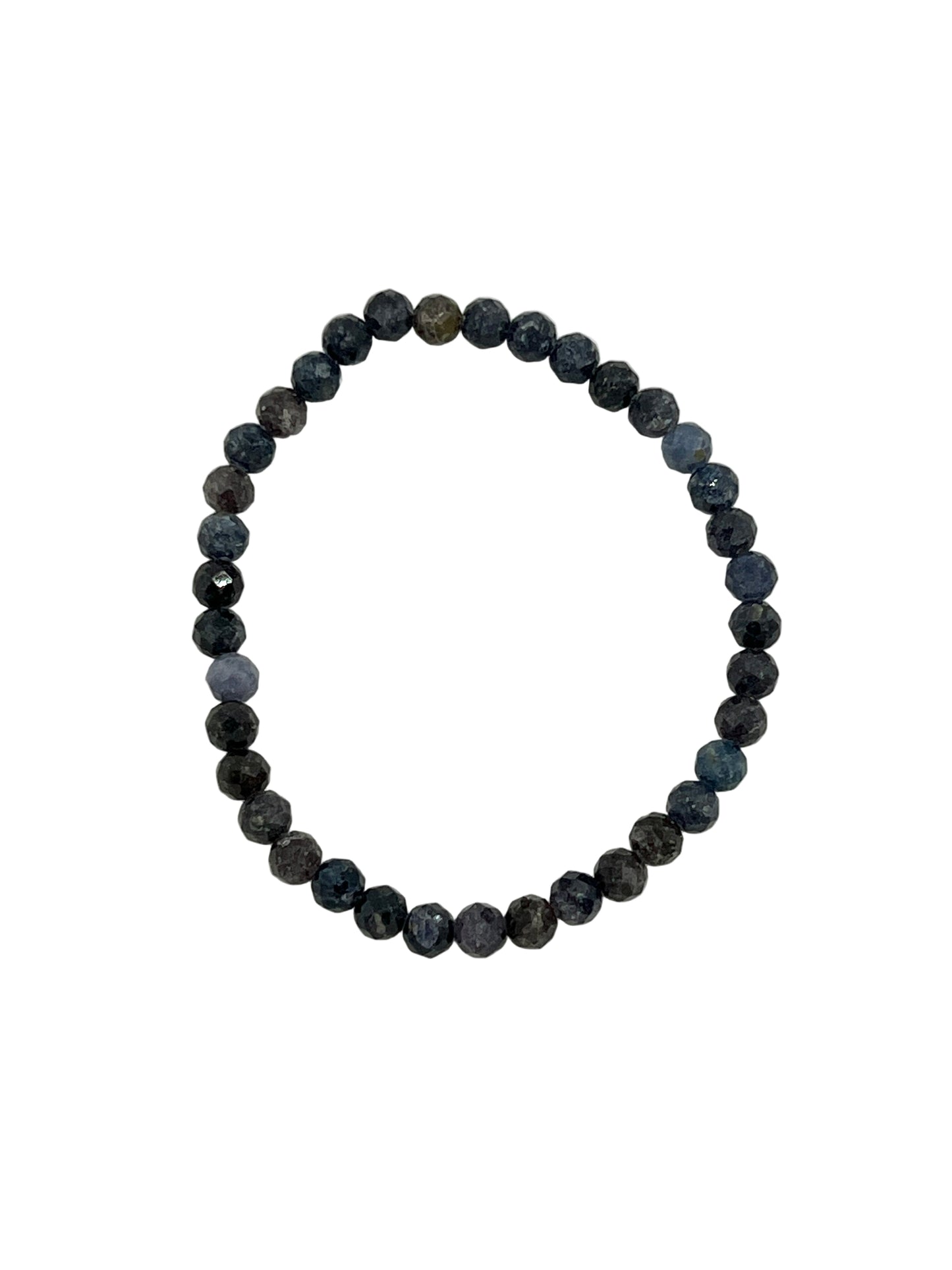 Faceted Sapphire Stretchy Bracelets
