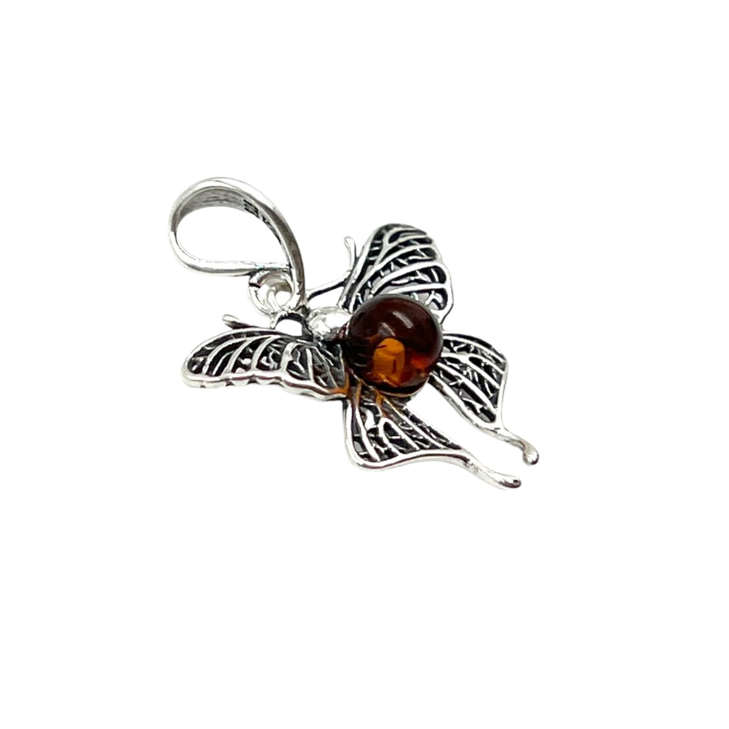 Amber Insect Pendants