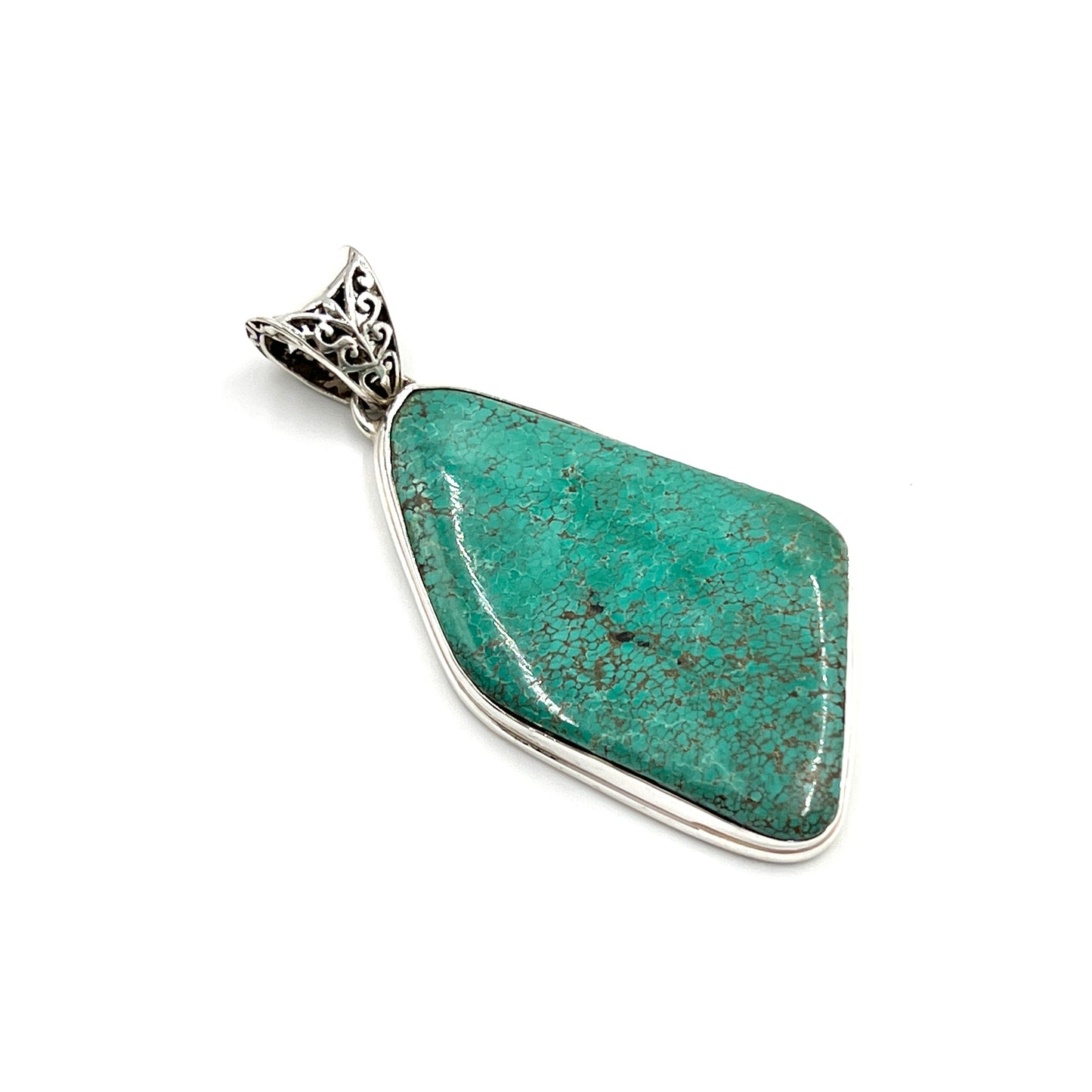 Sterling Silver Large Turquoise Pendants