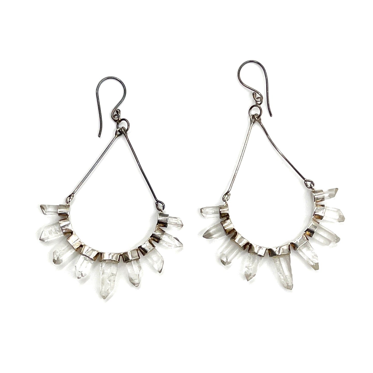 Sterling Silver Crystal Dangle Earrings