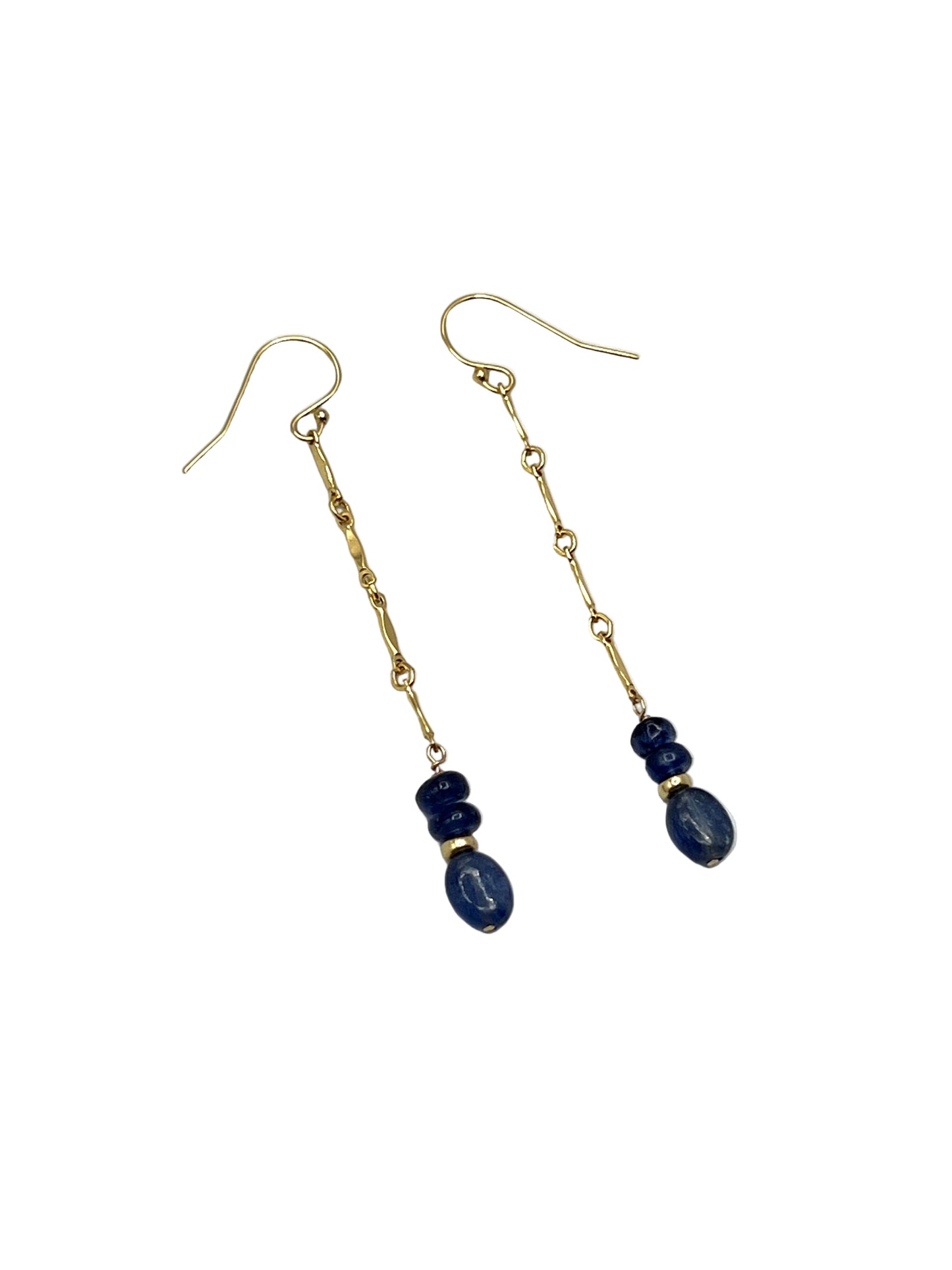 Sapphire & Ruby Gold Filled Earrings