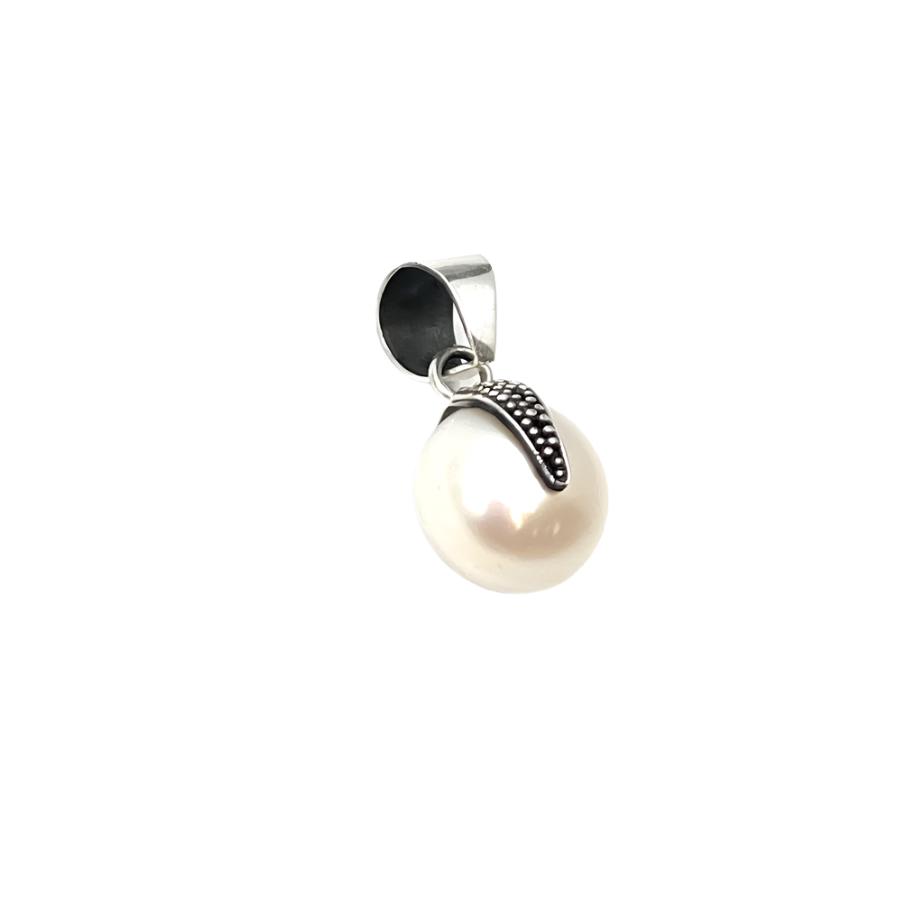 Sterling Silver Drop Pearl Pendants