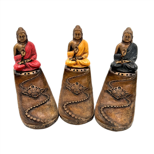 Resin Buddha 5 Stick Incense Burner