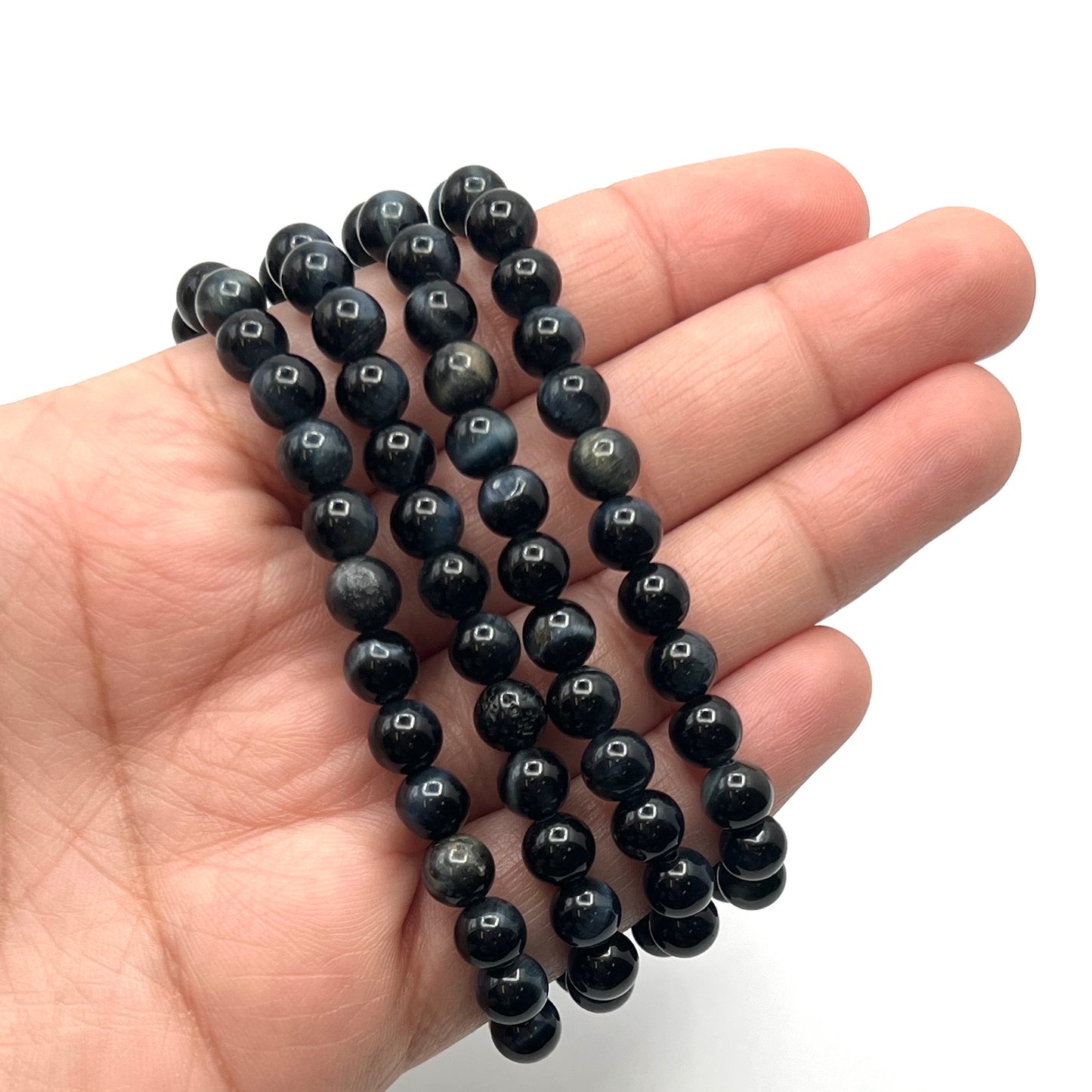 Tigers Eye Stretchy Bracelets | Red, Blue, Multi