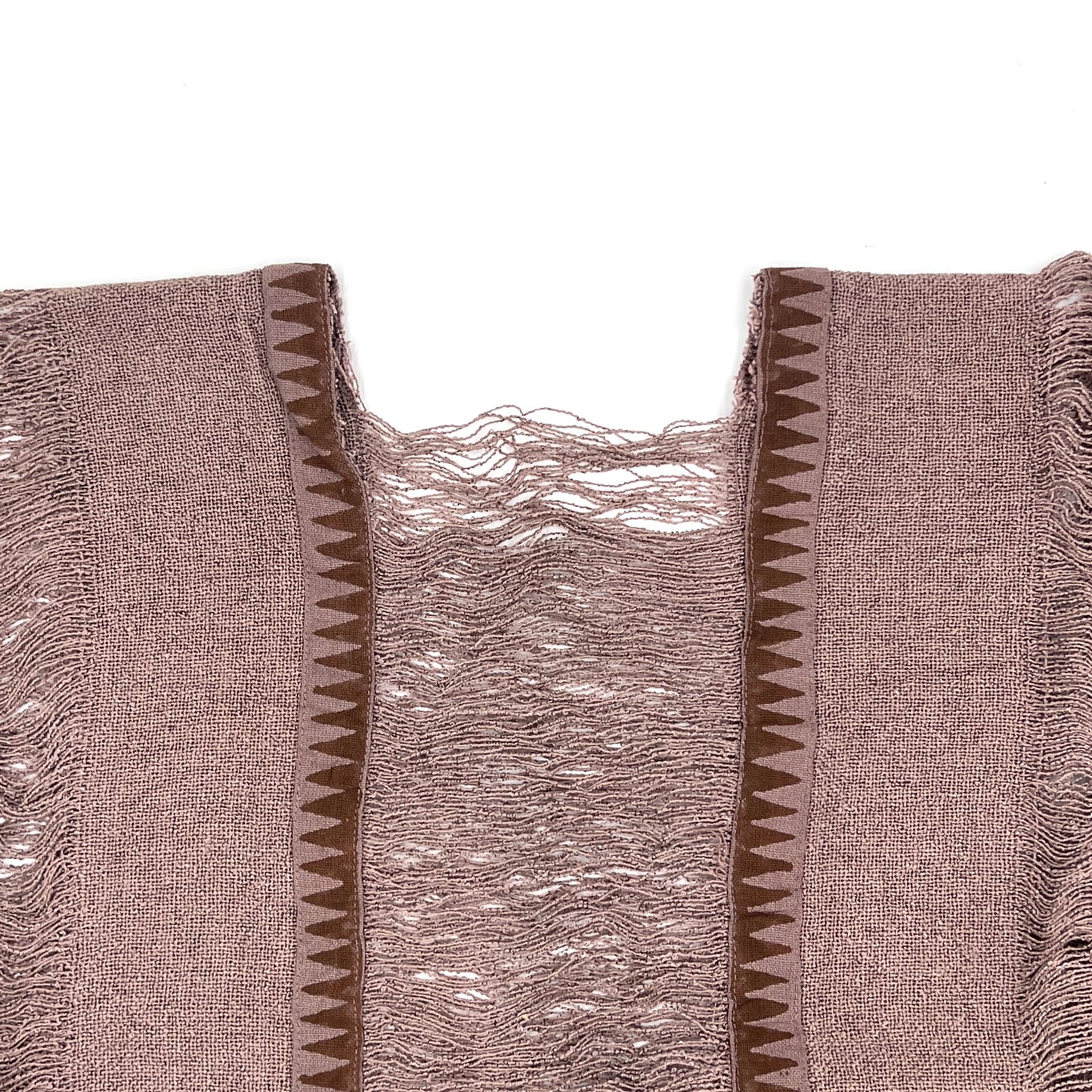 Desert Rose Woven Block Print Poncho
