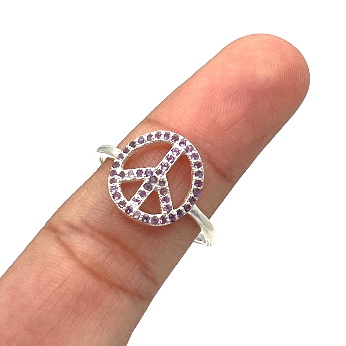 Gemstone Peace Ring