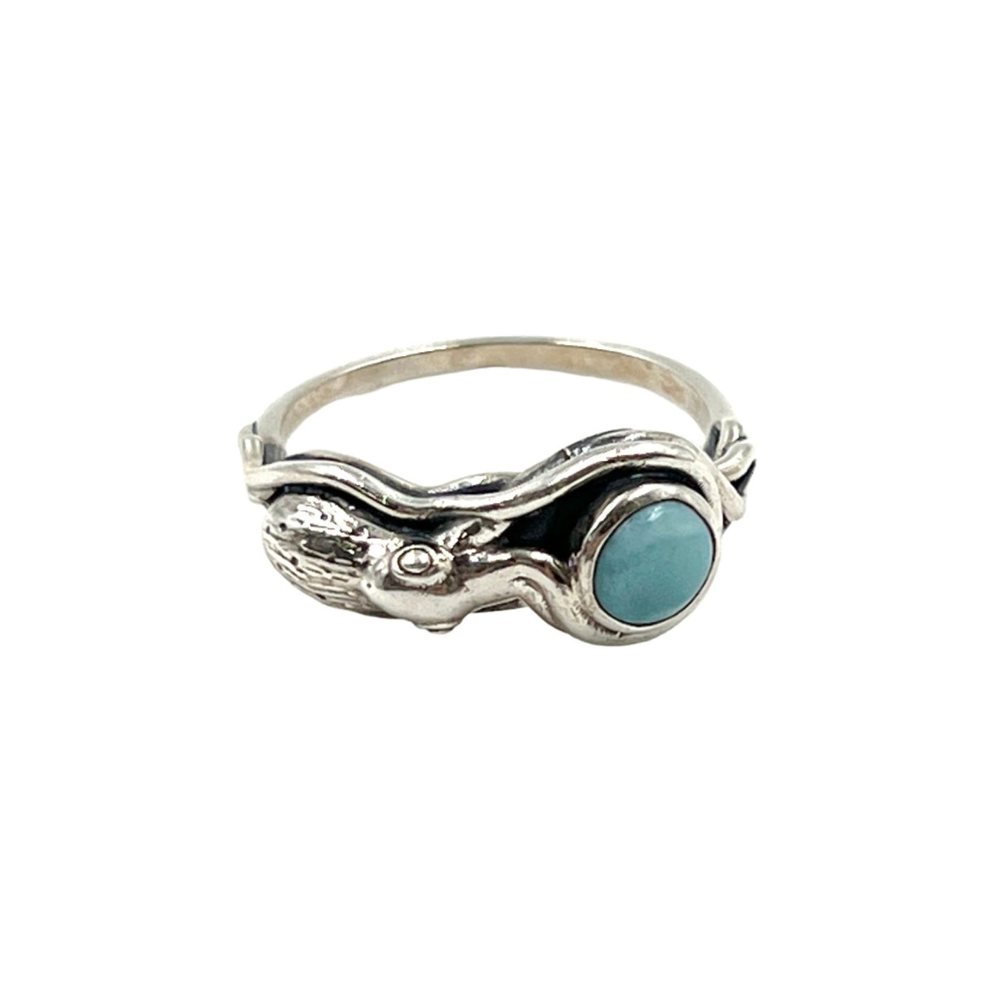 Larimar Octopus Ring
